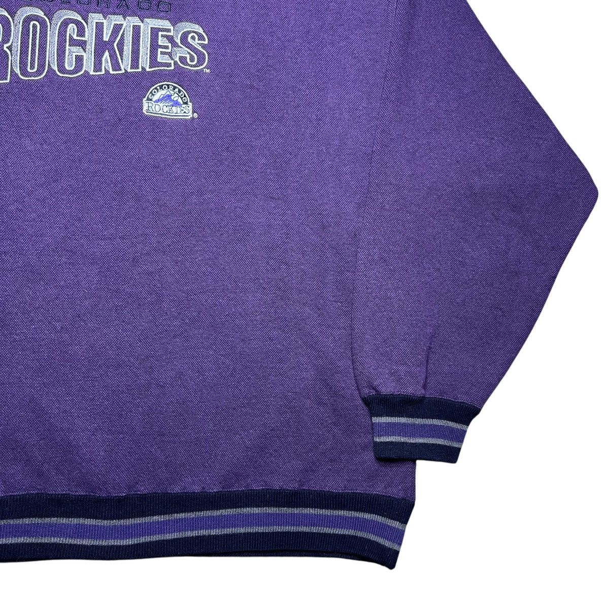 MLB 90s MLB Colorado Rockies BAC Premier Embroidered Sweatshirt Size US L / EU 52-54 / 3 - 17 Thumbnail