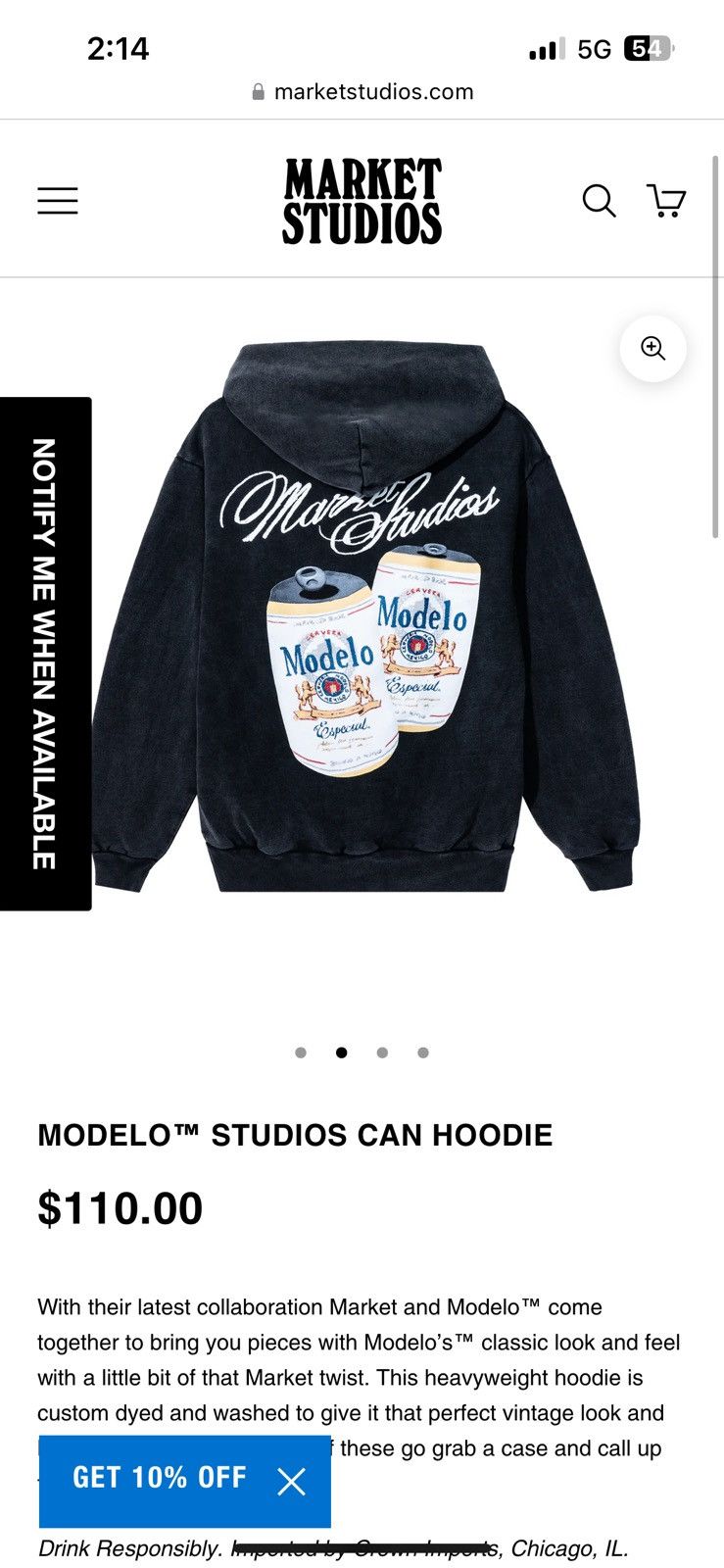 Market Market Studios Modelo Hoodie Small Size US S / EU 44-46 / 1 - 5 Thumbnail