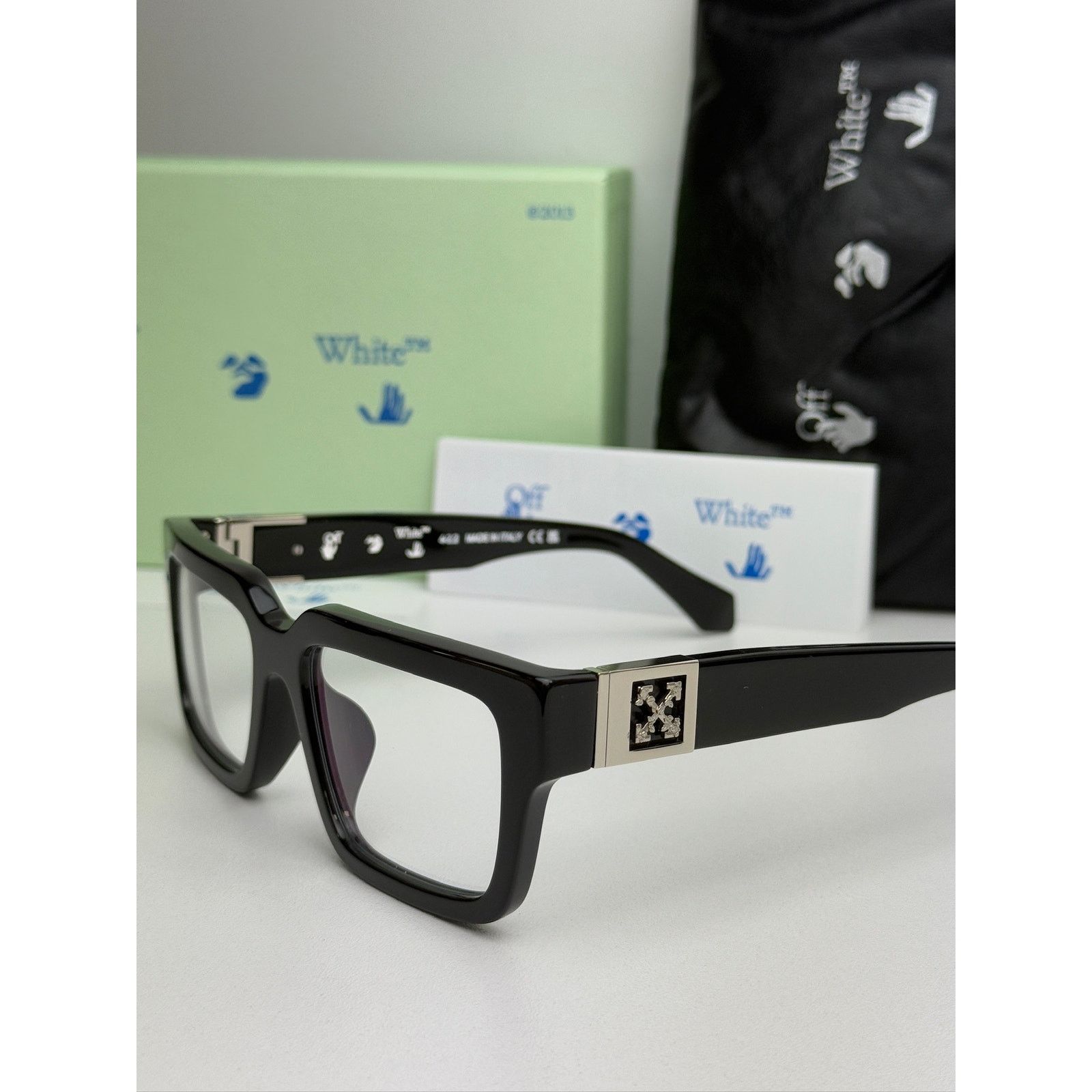 Off-White NEW Off White Style 15 Black Bluelight Eyeglasses Frames Size ONE SIZE - 2 Thumbnail