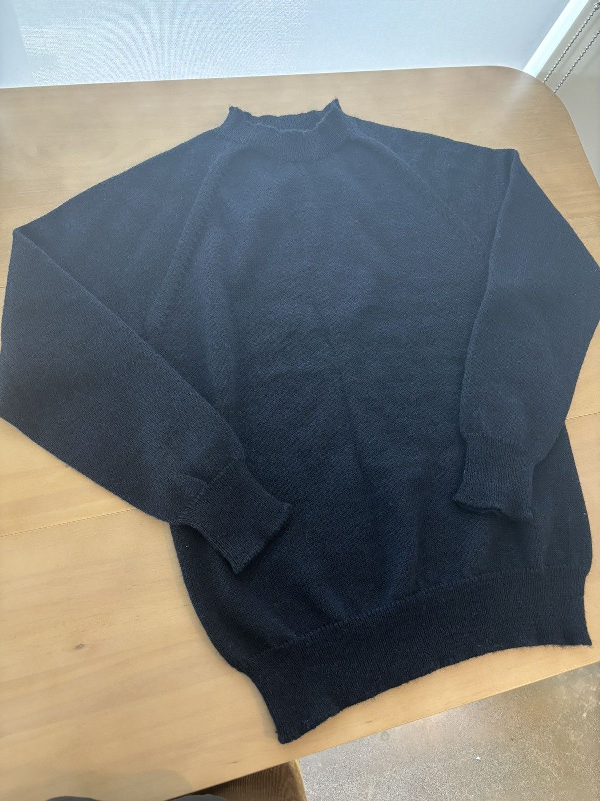 image of Margaret Howell Mhl Seamless Merino Wool Crewneck - Rrp $290 in Navy Blue, Men's (Size XS)