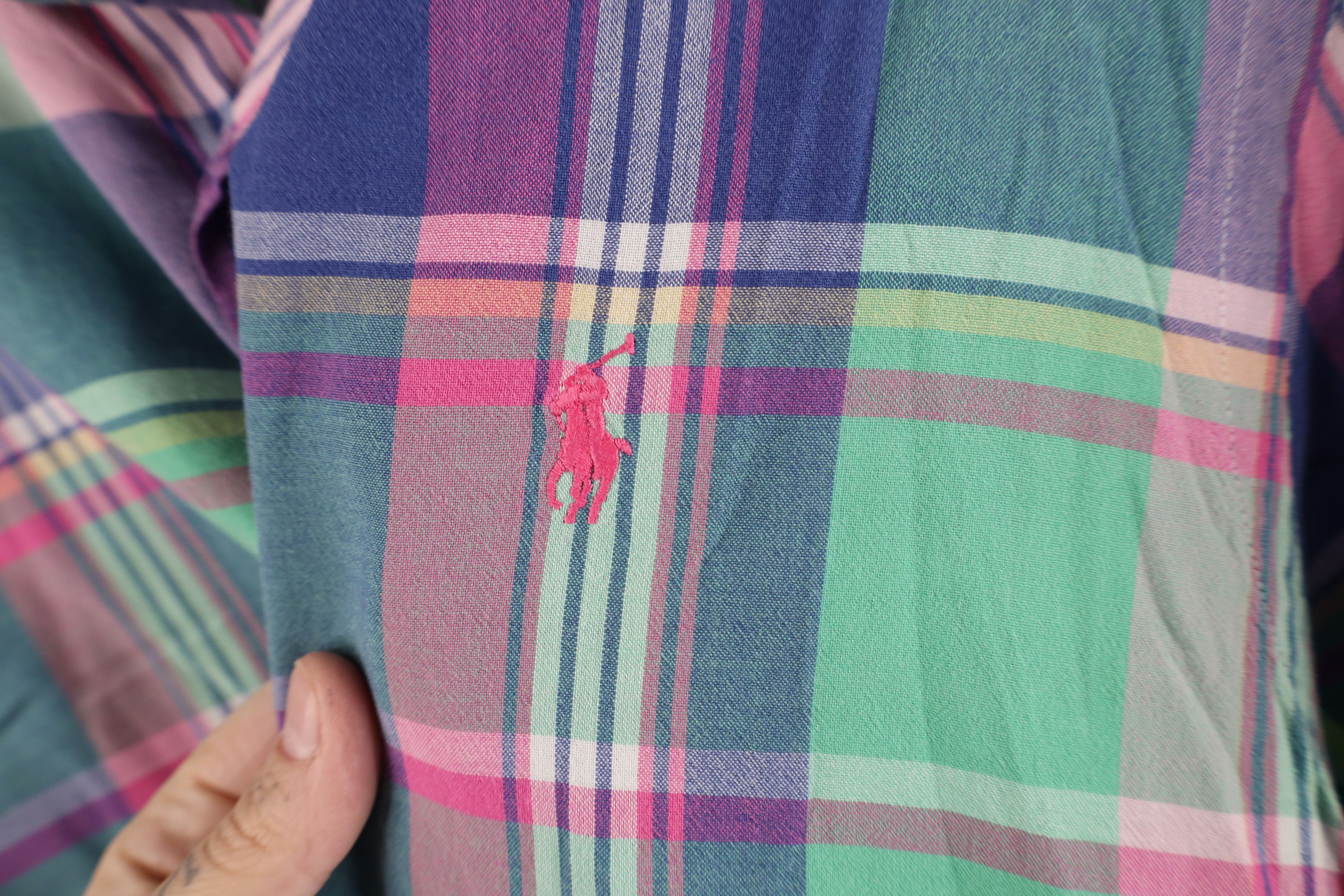 Ralph Lauren × Vintage Vintage 90s Ralph Lauren Madras Plaid Button Down Shirt Size US M / EU 48-50 / 2 - 4 Thumbnail