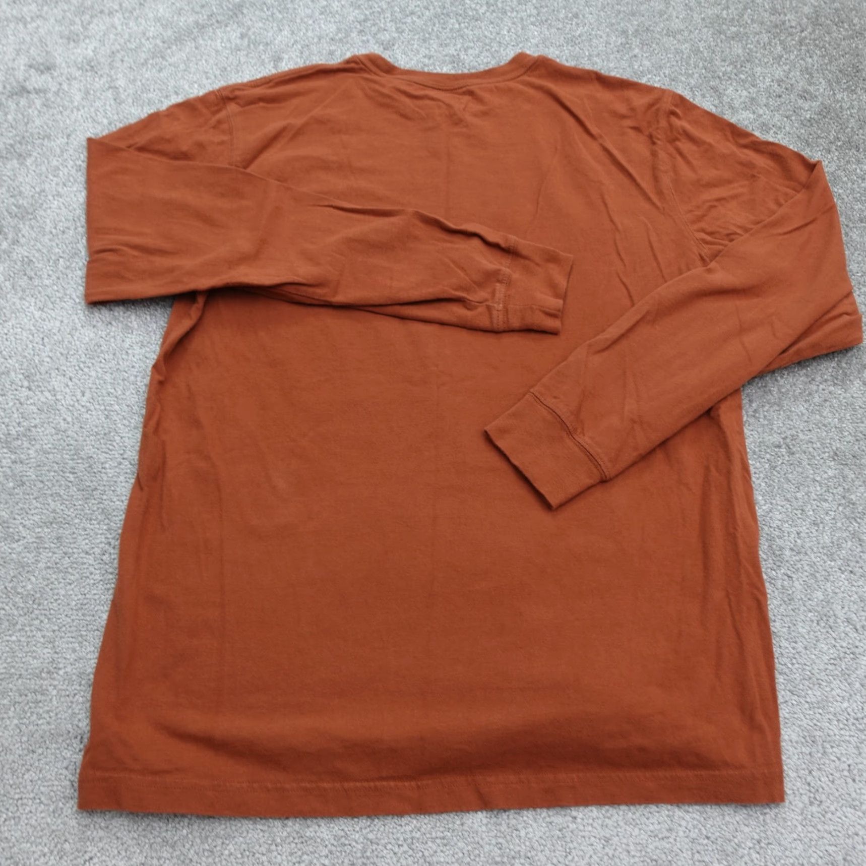 George George T-Shirt Crew Neck Long Sleeve Mens Large Orange Cotton Casual Tee Size US L / EU 52-54 / 3 - 2 Thumbnail