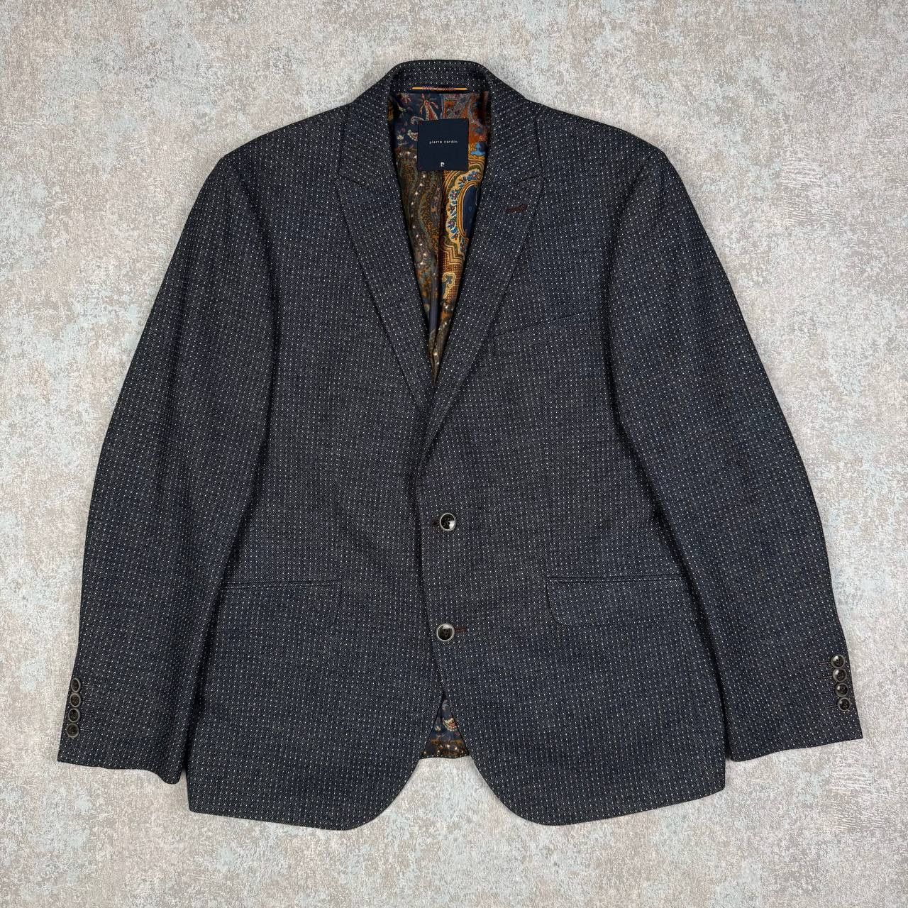 Pierre Cardin Pierre Cardin Blue Blazer Dot Pattern Size 25 Size 40S - 3 Thumbnail