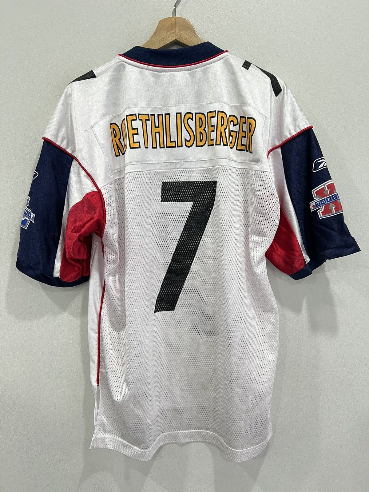 Reebok Vtg Y2K Steelers Pittsburgh Roethlisberger Jersey football Size US M / EU 48-50 / 2 - 2 Thumbnail