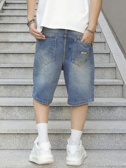 Jean × Vintage Washed Street casual shorts jorts jeans Size US 36 / EU 52 - 1 Thumbnail