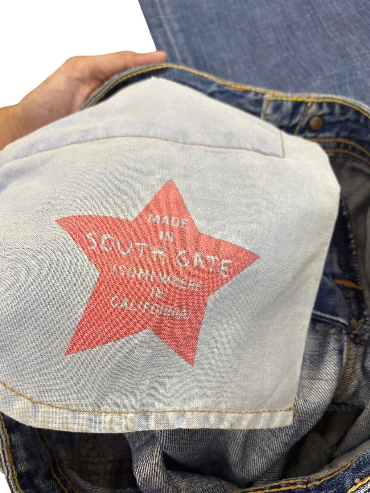 Other The Fillmore Brand Acid Blue Wash Distressed Flare Jeans Size US 32 / EU 48 - 18 Thumbnail