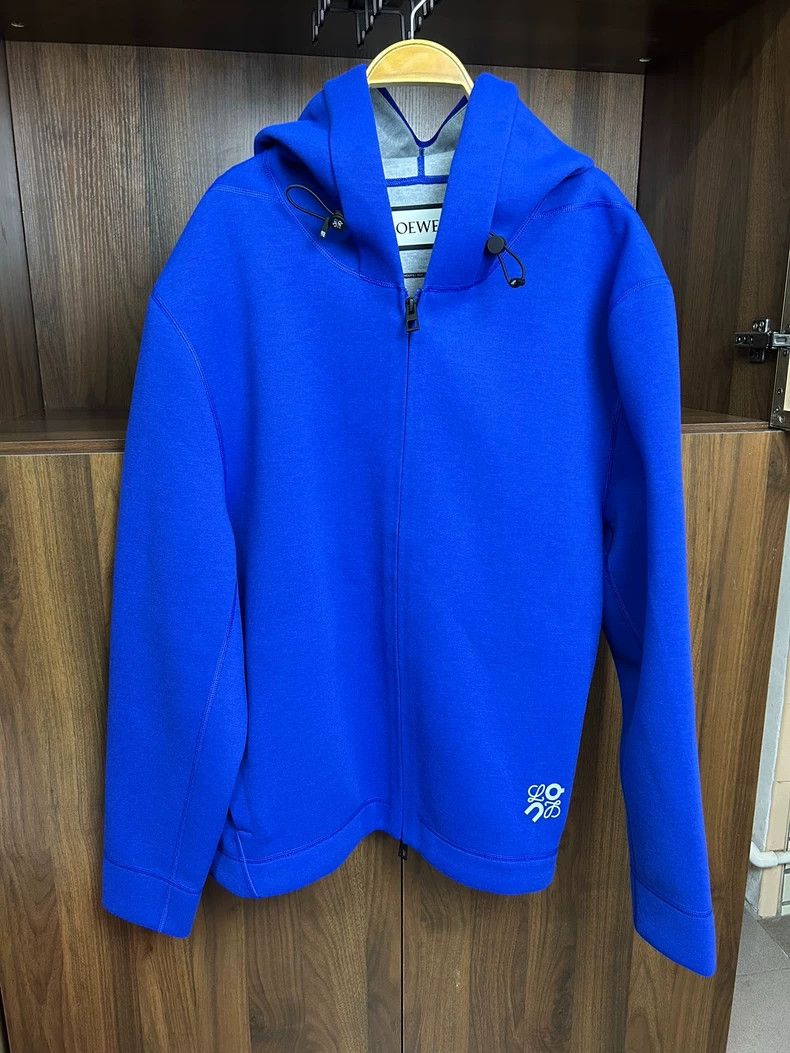 Loewe LOEWE Technology zipper hoodie sweater coat Klein blue Size L / US 10 / IT 46 - 1 Thumbnail