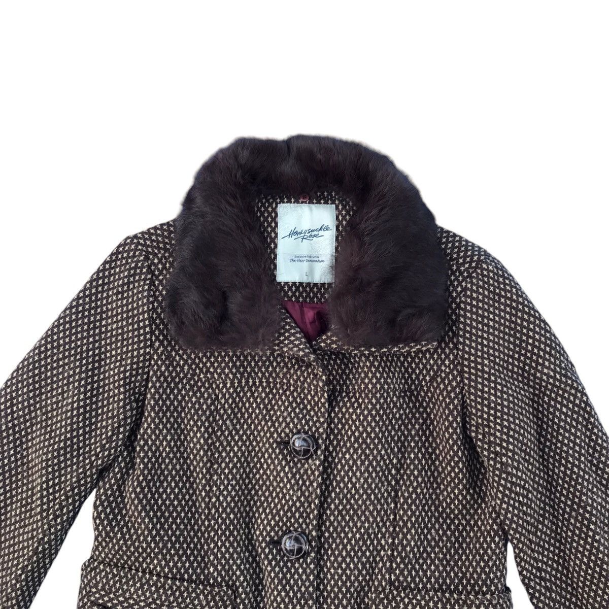 14th Addiction × If Six Was Nine × Japanese Brand Honey Suck Le Rose Faux Fur Wool Jacket LGB If Six Was Nine Size L / US 10 / IT 46 - 2 Thumbnail