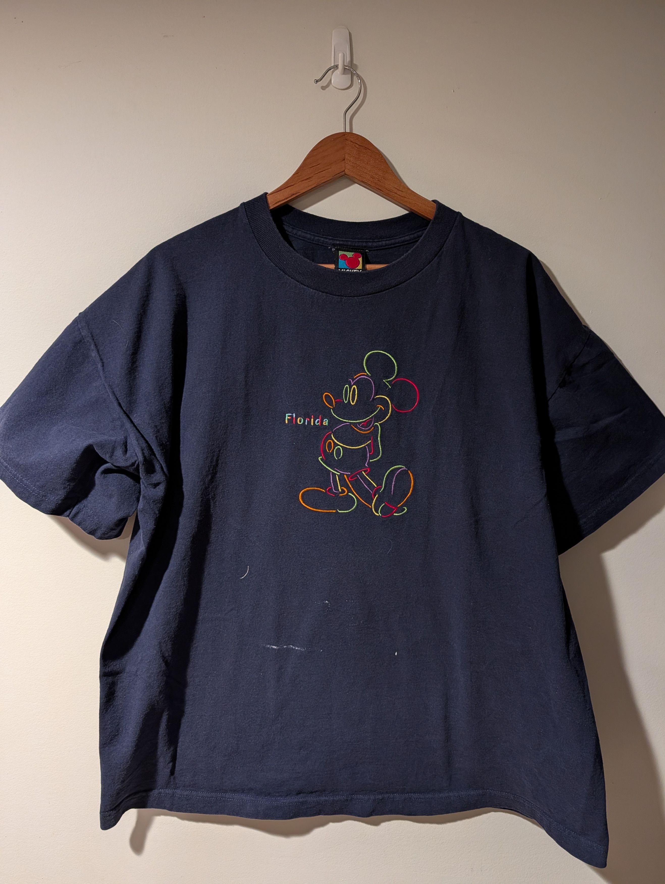 Mickey Unlimited Vintage 90s Mickey Mouse Florida T Shirt Men's Single Stitch Size US XXL / EU 58 / 5 - 1 Thumbnail