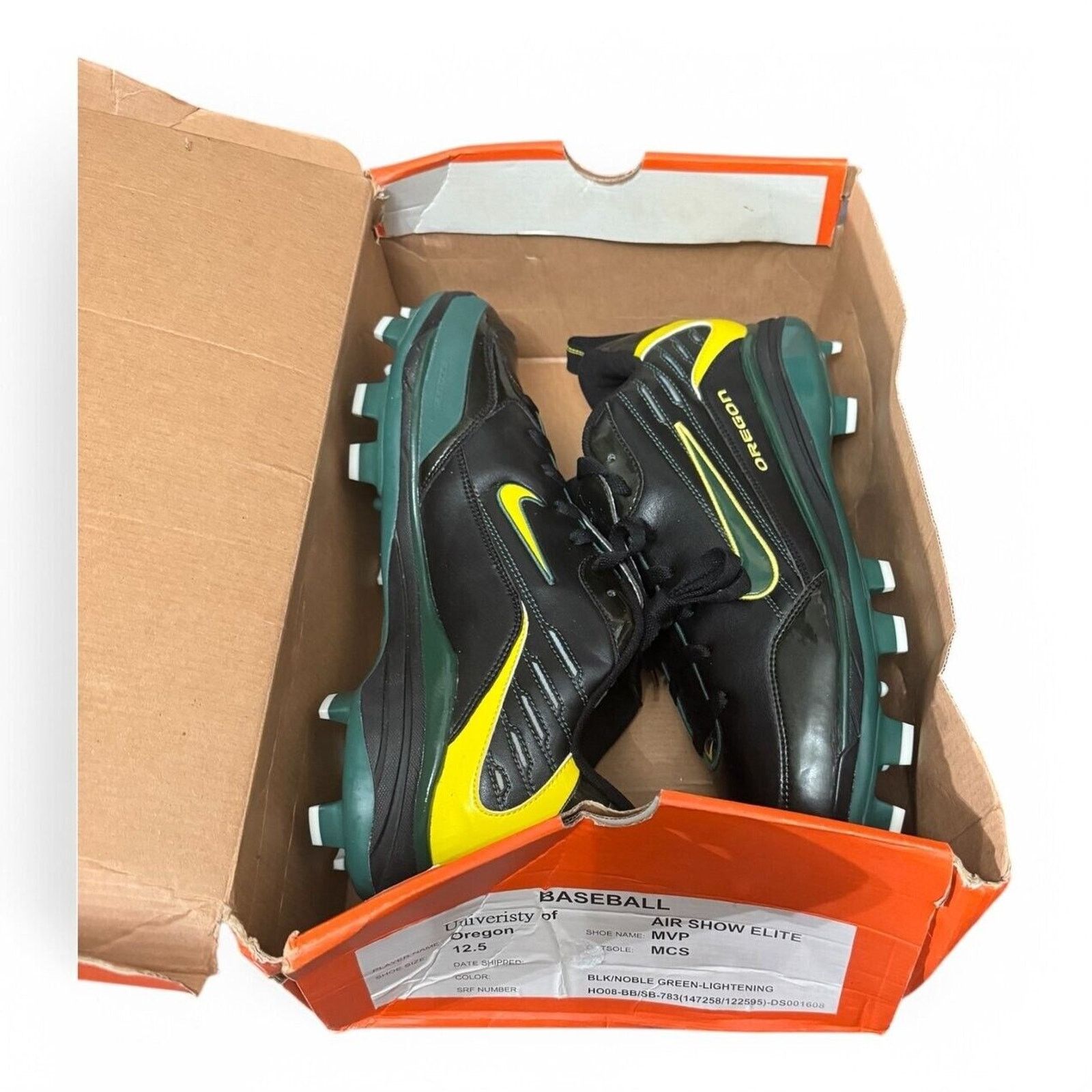 Nike Nike Oregon Ducks Air Show Elite MVP Sample Cleats Sz 12.5 Size US 12.5 / EU 45-46 - 8 Thumbnail