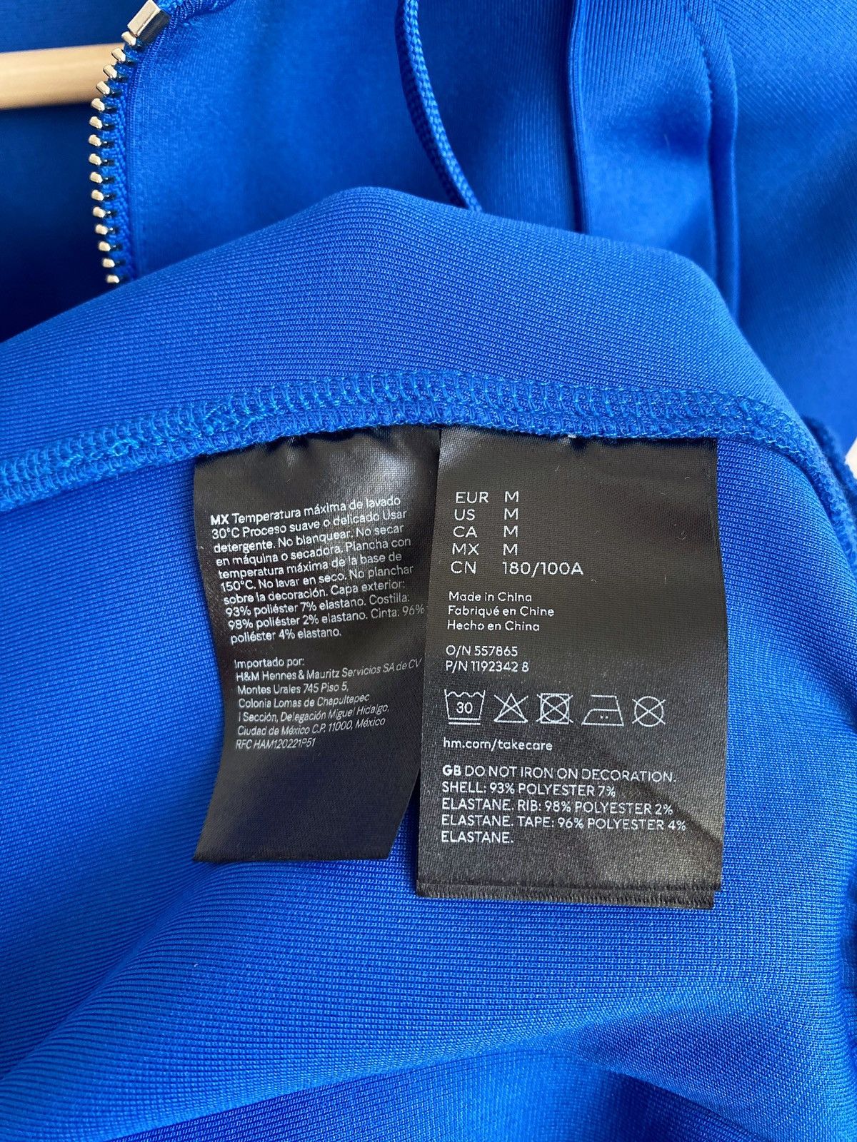 H&M × Paco Rabanne New Rabanne x H&M Unisex Blue Full Zip Hooded Tracksuit Size M / US 6-8 / IT 42-44 - 22 Thumbnail