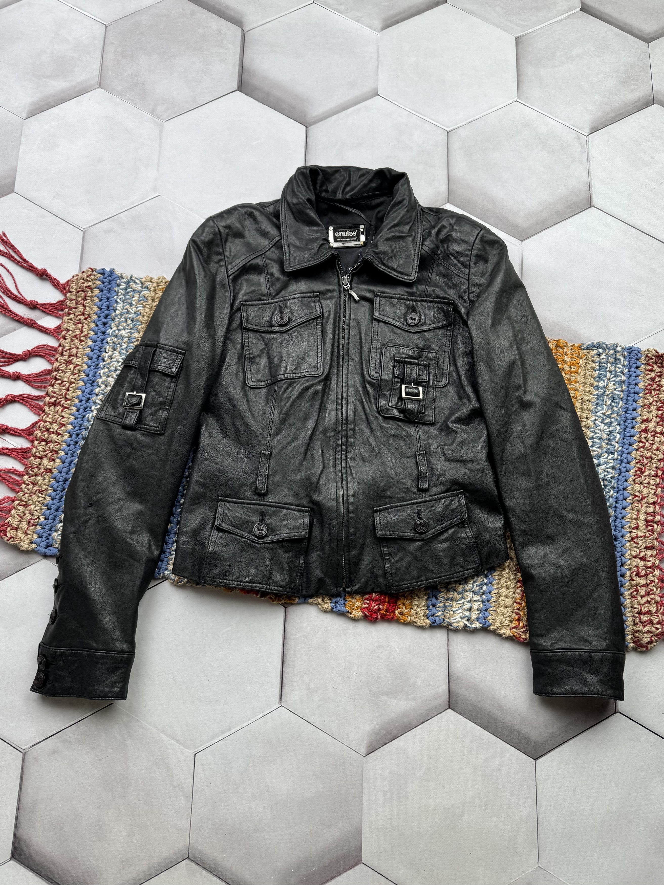 Vintage Vintage Cropped Leather Jacket (G7) Size XS / US 0-2 / IT 36-38 - 1 Thumbnail