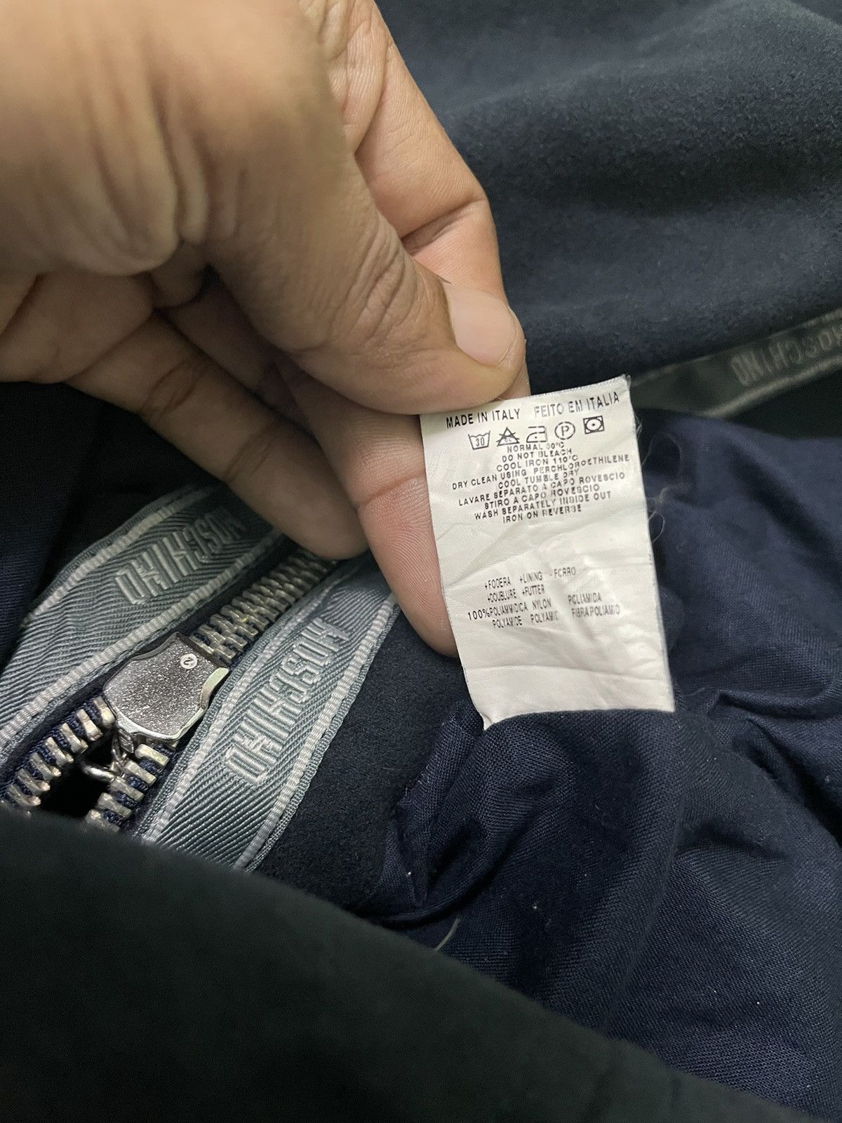 RARE MOSCHINO JEANS MULTI ZIPPER LONG JACKET