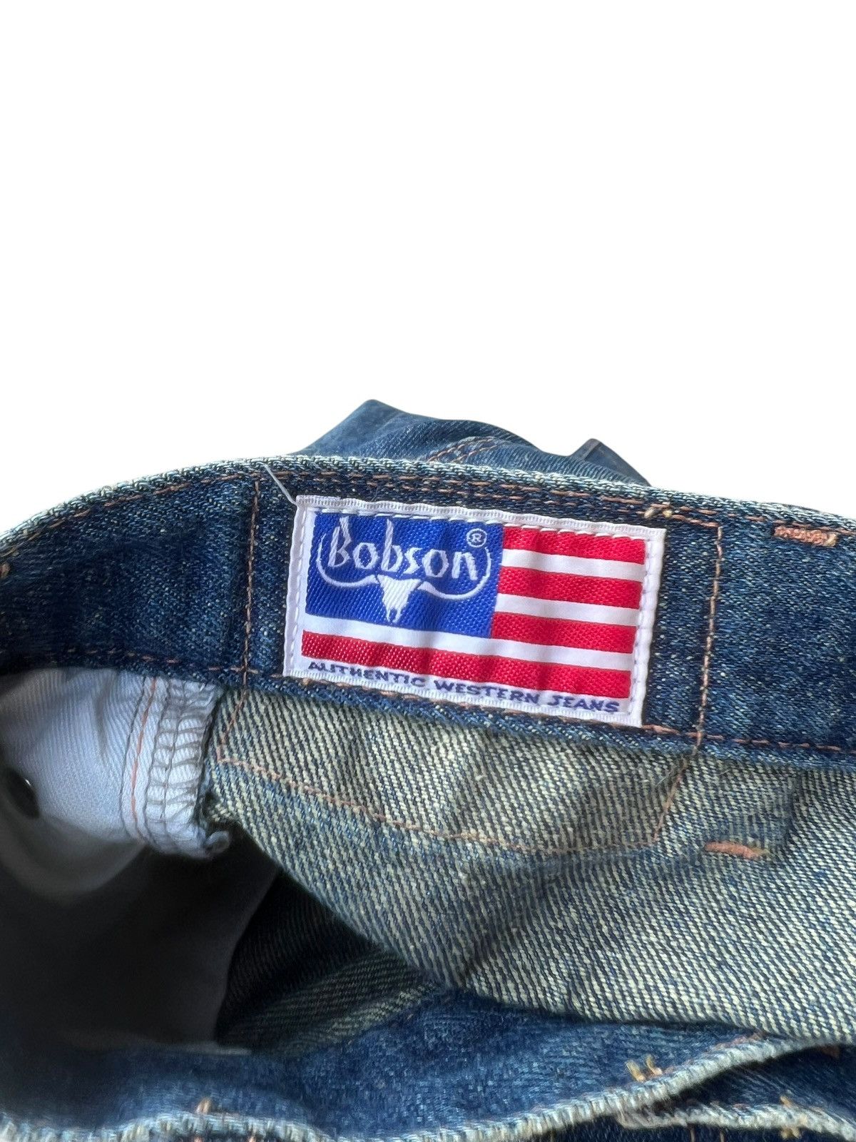 Backbone Backbone X Bobson Japan Distressed Fade Denim Bootcut Jeans Size US 31 - 20 Thumbnail