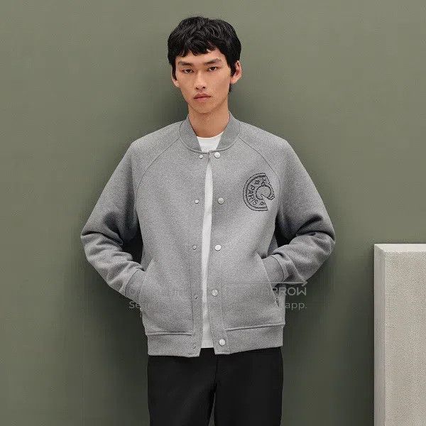 Hermes Hermes Men's saddle stitching embroidery jacket baseball j Size US XL / EU 56 / 4 - 2 Thumbnail