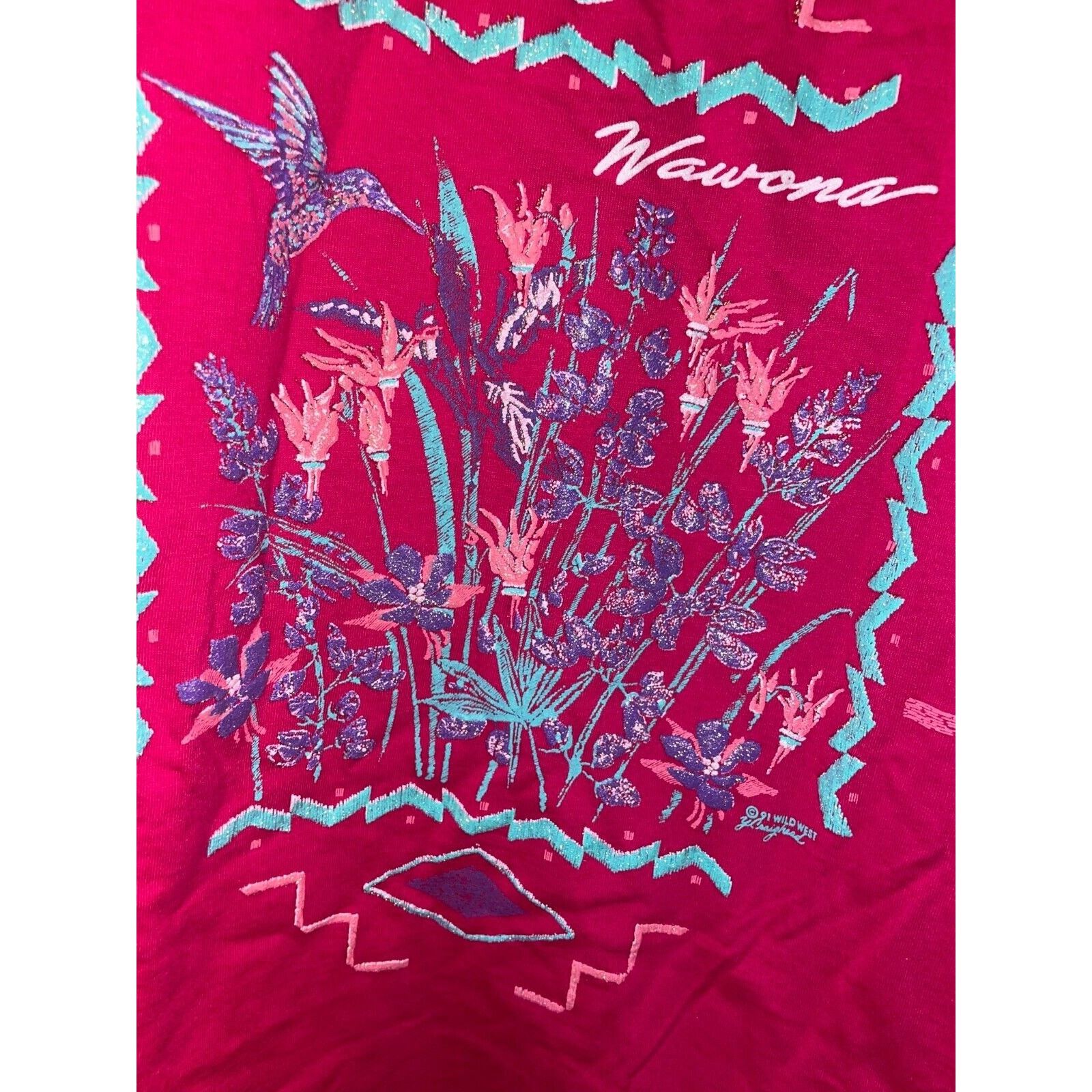 Jerzees Vintage Wawona California Shirt Pink Wild Tee 90s VTG Large Size US L / EU 52-54 / 3 - 7 Thumbnail
