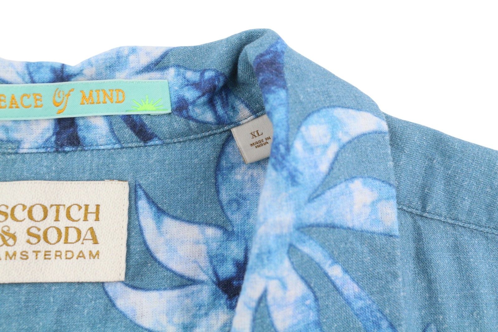 Scotch & Soda XL Blue Patterned Button-Up Shirt 88525 Size US XL / EU 56 / 4 - 6 Thumbnail
