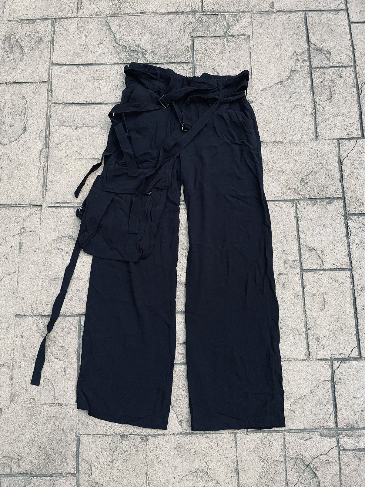 Ann Demeulemeester Ann Demeulemeester Silk Bondage Pants Size US 38 / EU 54 - 2 Thumbnail