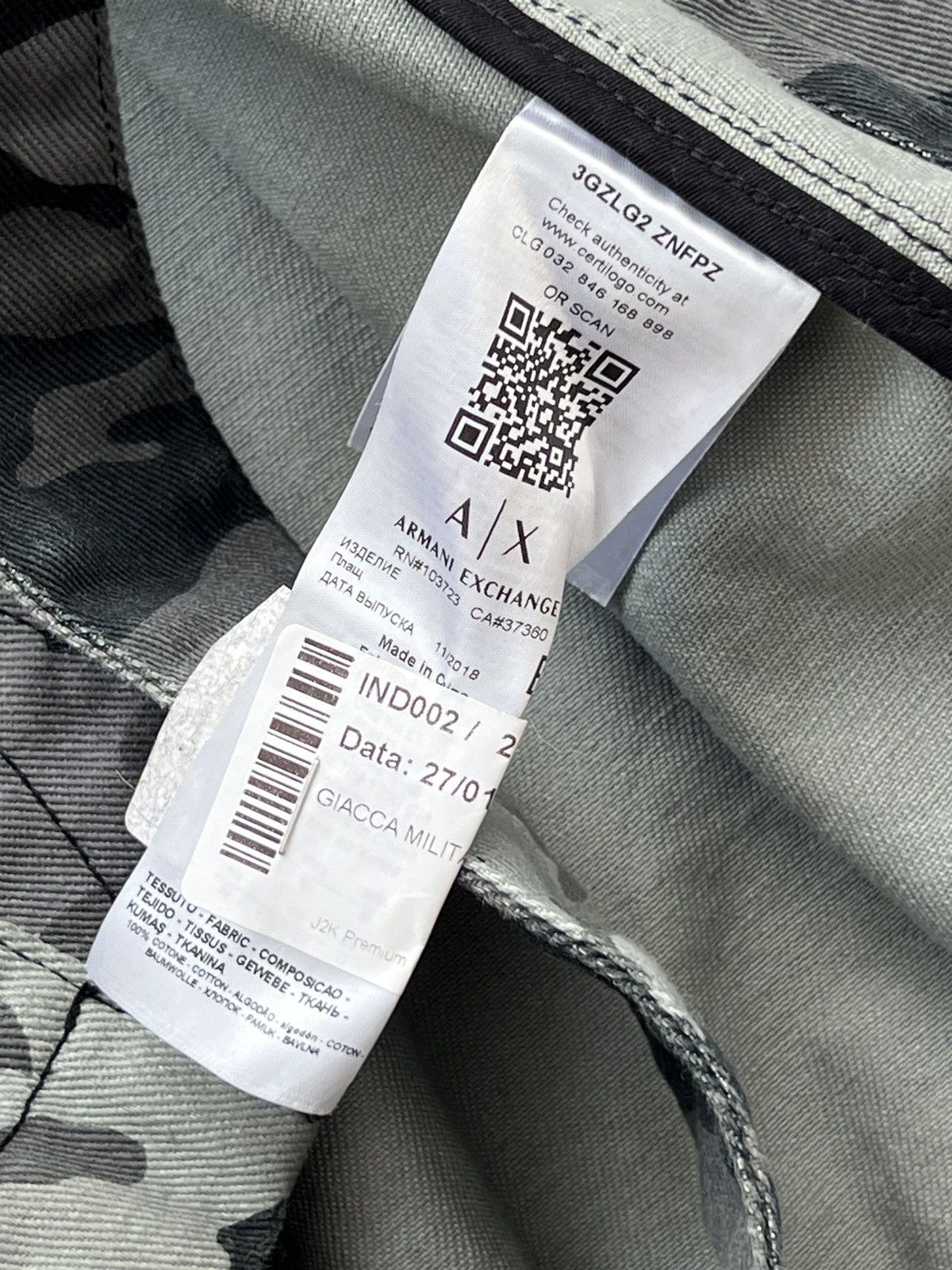Armani × Armani Exchange × Emporio Armani Armani Exchange F/W18 Arctic Camo Military Multipocket Parka Size US M / EU 48-50 / 2 - 20 Thumbnail