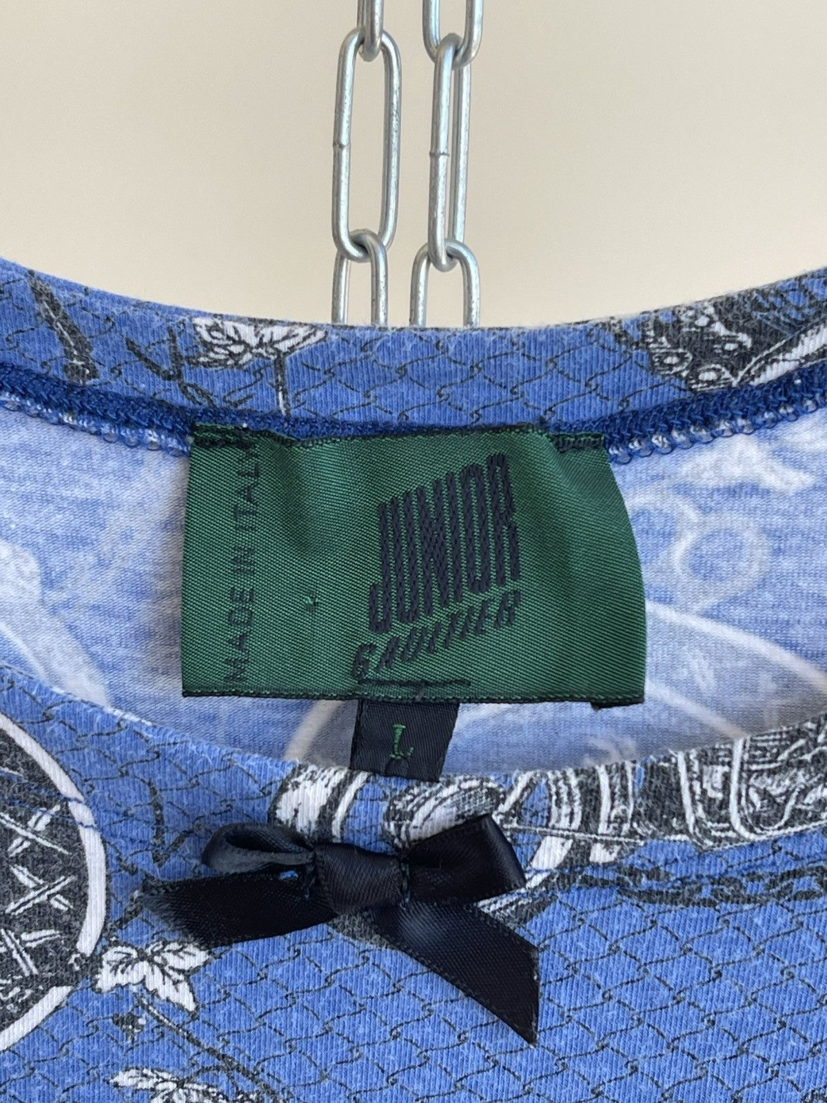 Jean Paul Gaultier JPG Junior Mister World Print Cotton Stretch Mini Dress 90s Size L / US 10 / IT 46 - 13 Thumbnail