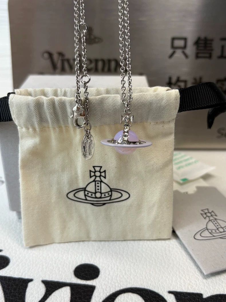 Vivienne Westwood Vivienne Westwood Orb necklace with colorful rings and pow Size ONE SIZE - 4 Thumbnail