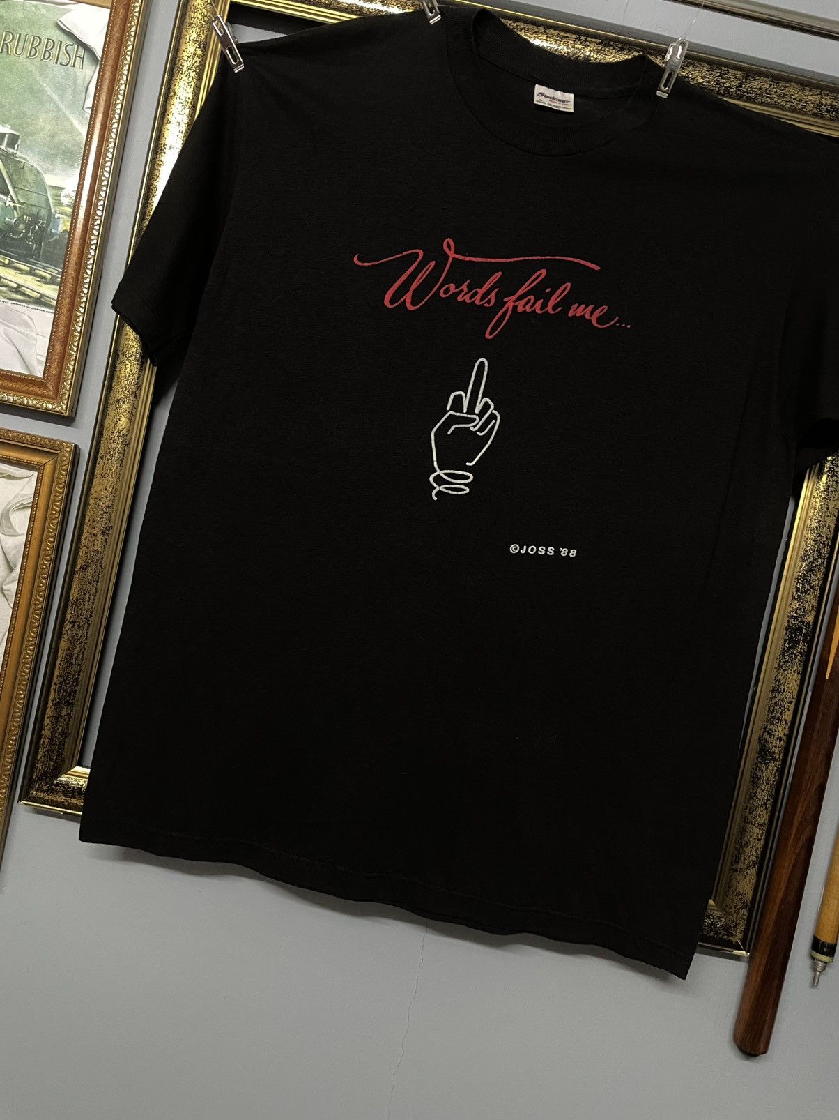 Vintage Vintage 1988 Words Fail me FUCK YOU Single Stitch Rapper Tee Size US L / EU 52-54 / 3 - 3 Thumbnail