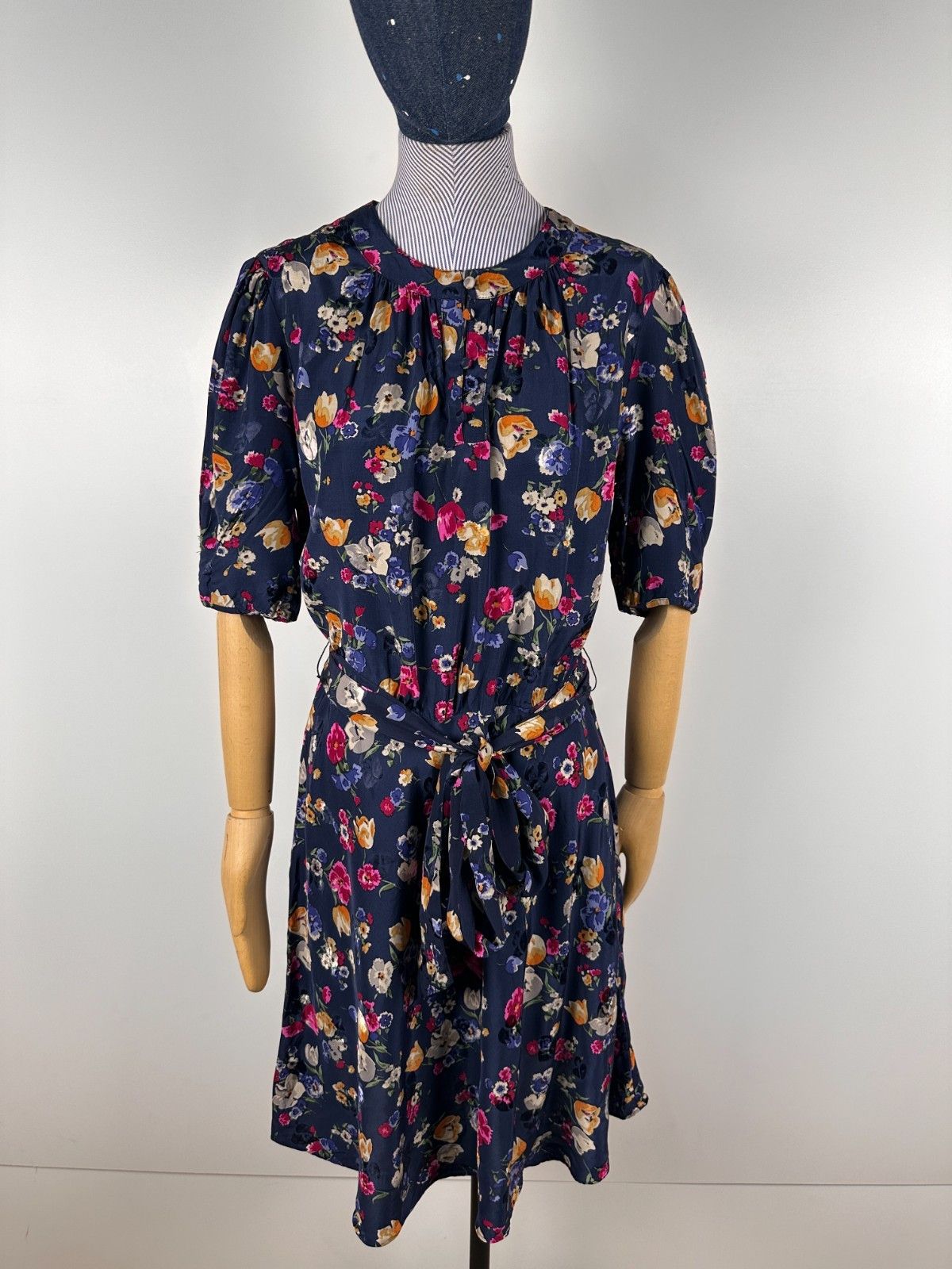 Ralph Lauren Ralph Lauren Blue Floral Dress Black Label Size 6 Size M / US 6-8 / IT 42-44 - 1 Thumbnail