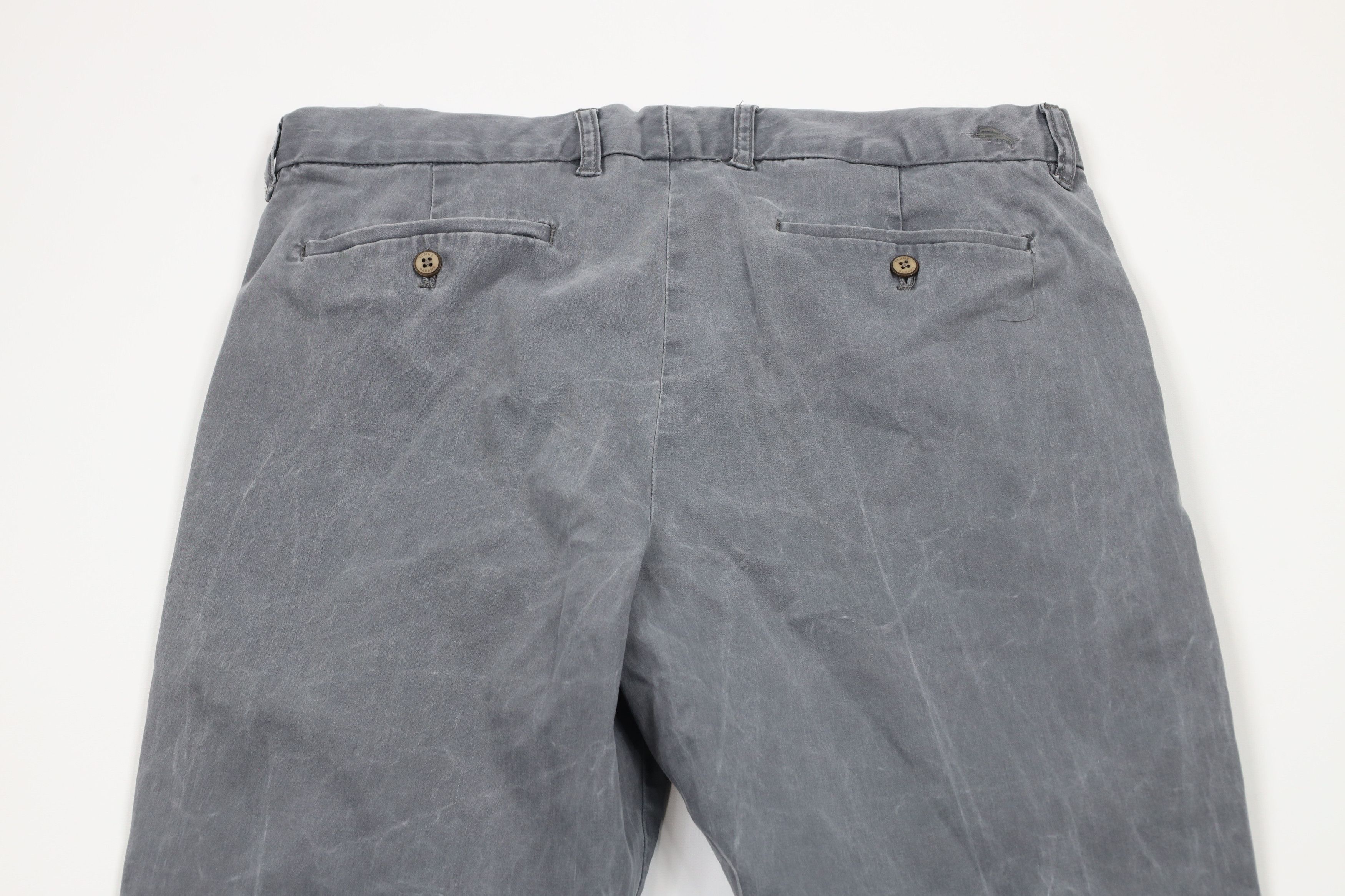 Tommy Bahama × Vintage Tommy Bahama Stonewash Pigment Dye Stretch Chino Pants Gray Size US 34 / EU 50 - 9 Thumbnail