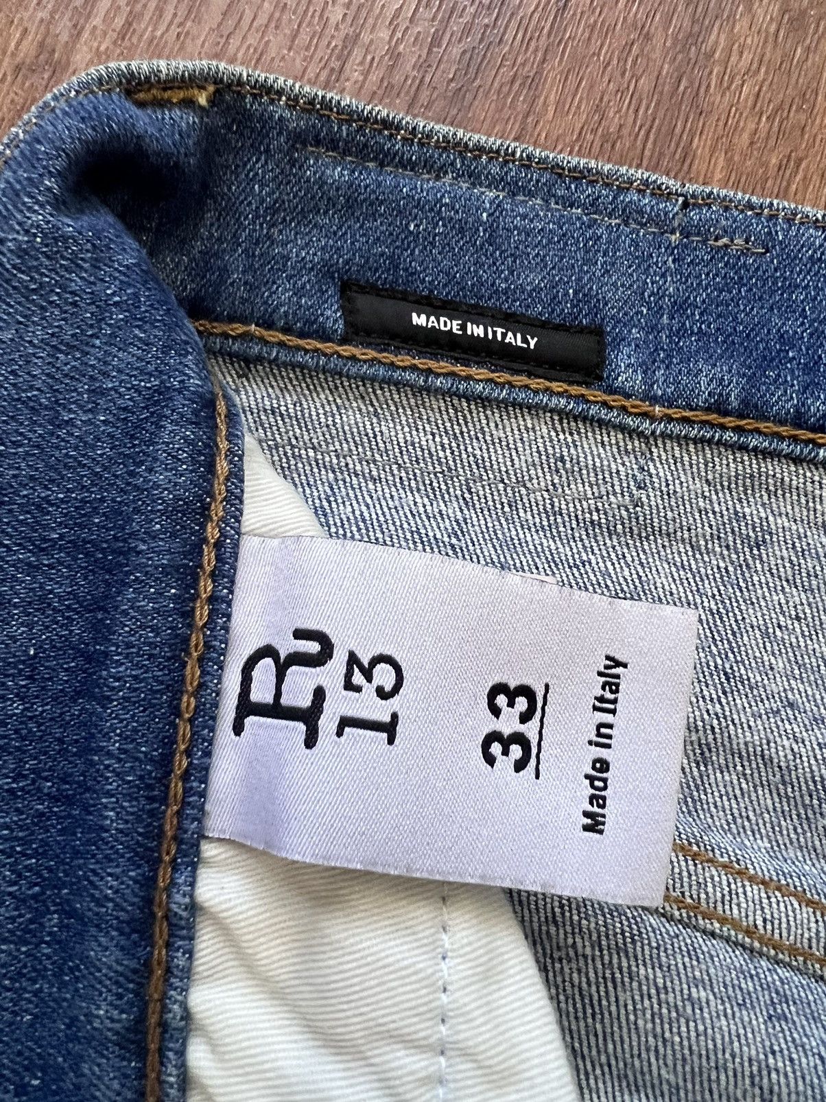 R13 Faded dirty wash SS16 Boy jeans,sz 33, Italy, worn X 2 Size US 33 - 18 Thumbnail