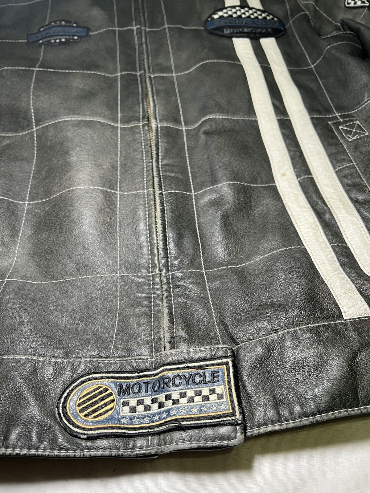 Angelo Litrico Y2K Moto Racing Leather Vintage Jacket Angelo Litrico Size US M / EU 48-50 / 2 - 18 Thumbnail