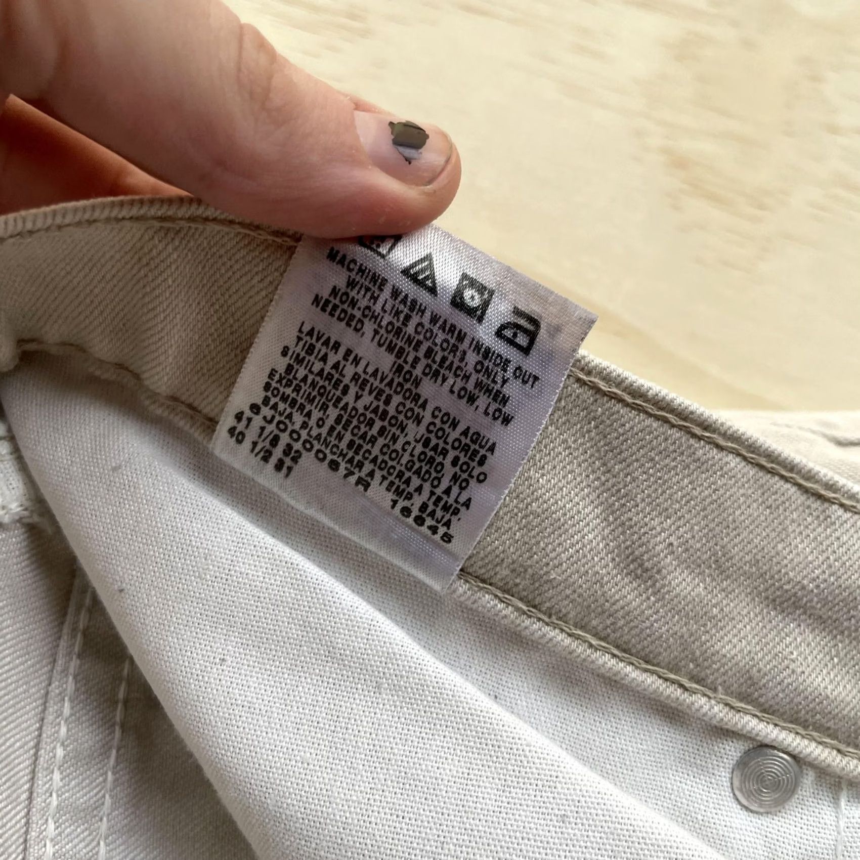 Lee Lee Jeans Womens 20W Beige Relaxed Straight Leg High Rise Stretch Denim Pants Size 42" / US 20 - 4 Thumbnail