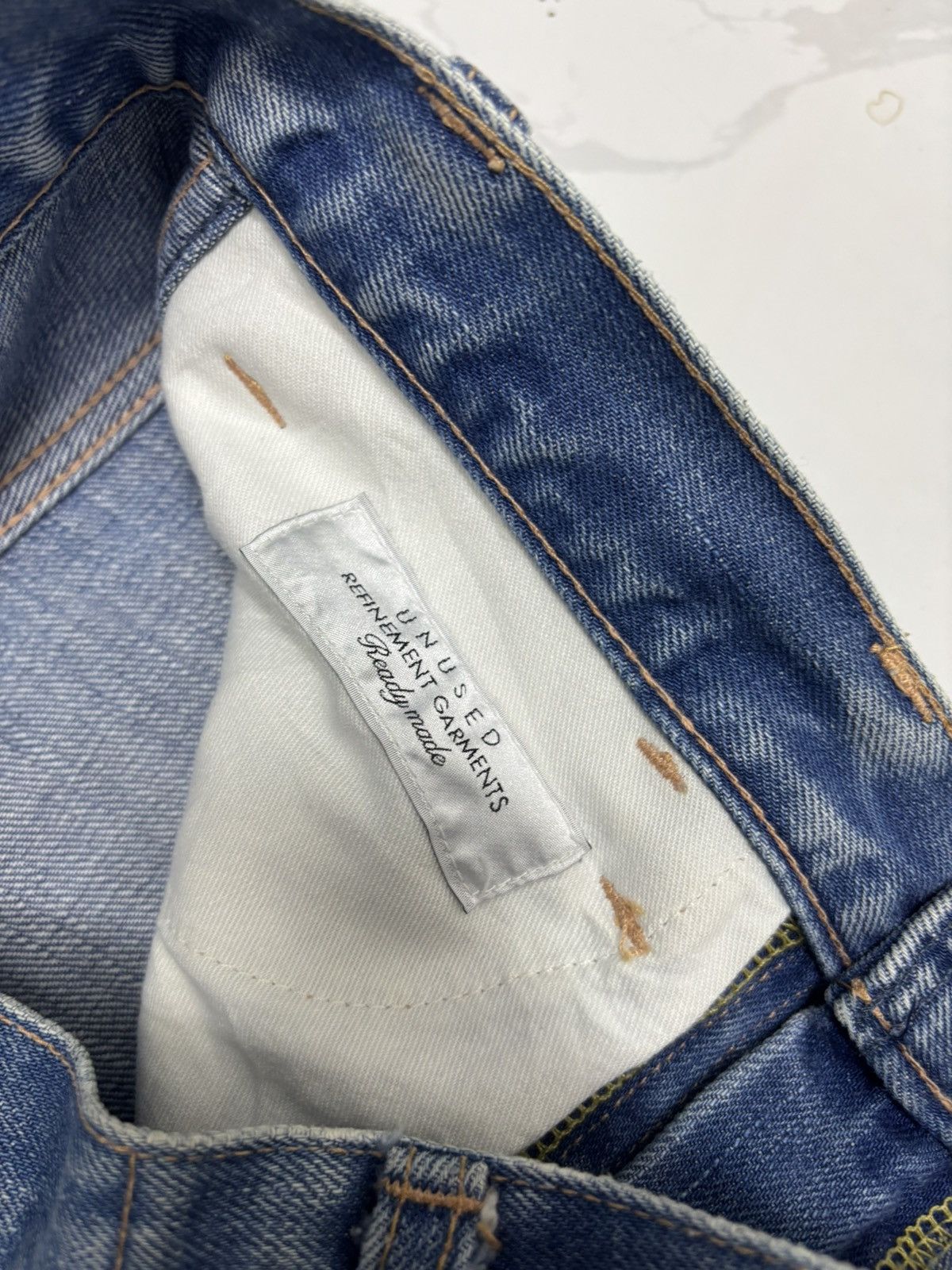 READYMADE READYMADE UNUSED Slim Fit cut Leg Ripped Thrashed Jeans Size US 30 / EU 46 - 10 Thumbnail