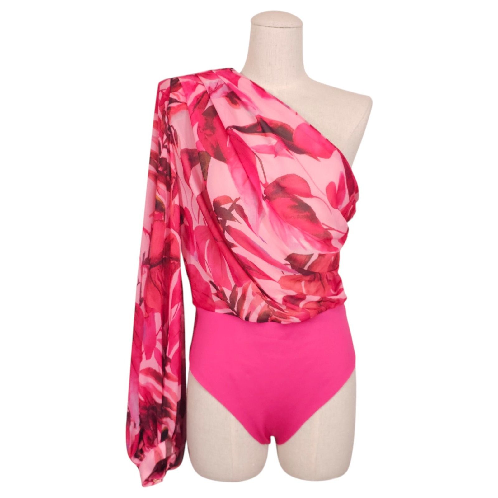 Bronx and Banco Bronx and Banco x REVOLVE Camilla One Shoulder Bodysuit Pink Size M / US 6-8 / IT 42-44 - 1 Thumbnail