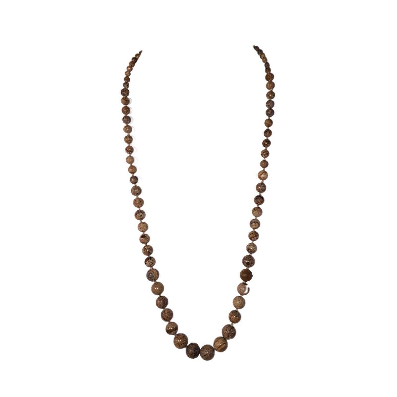 Designer Picture Jasper Graduated Bead Necklace Size ONE SIZE - 1 Thumbnail