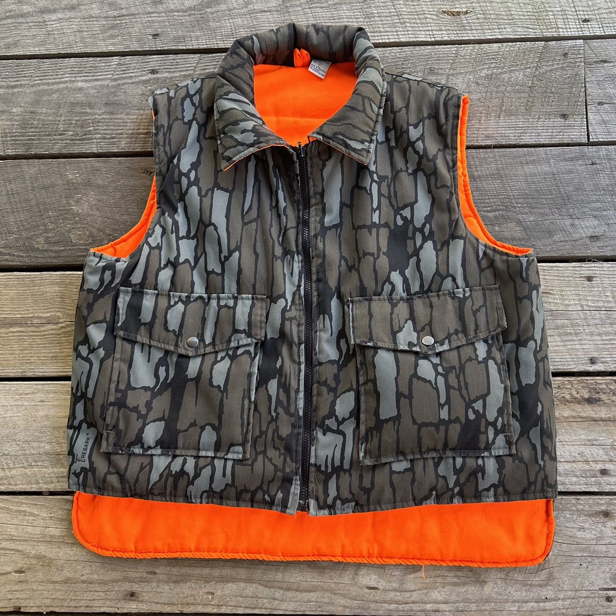 Vintage Vintage 90s Trebark Tree Camo Hunting Puffer Vest Size US L / EU 52-54 / 3 - 1 Thumbnail
