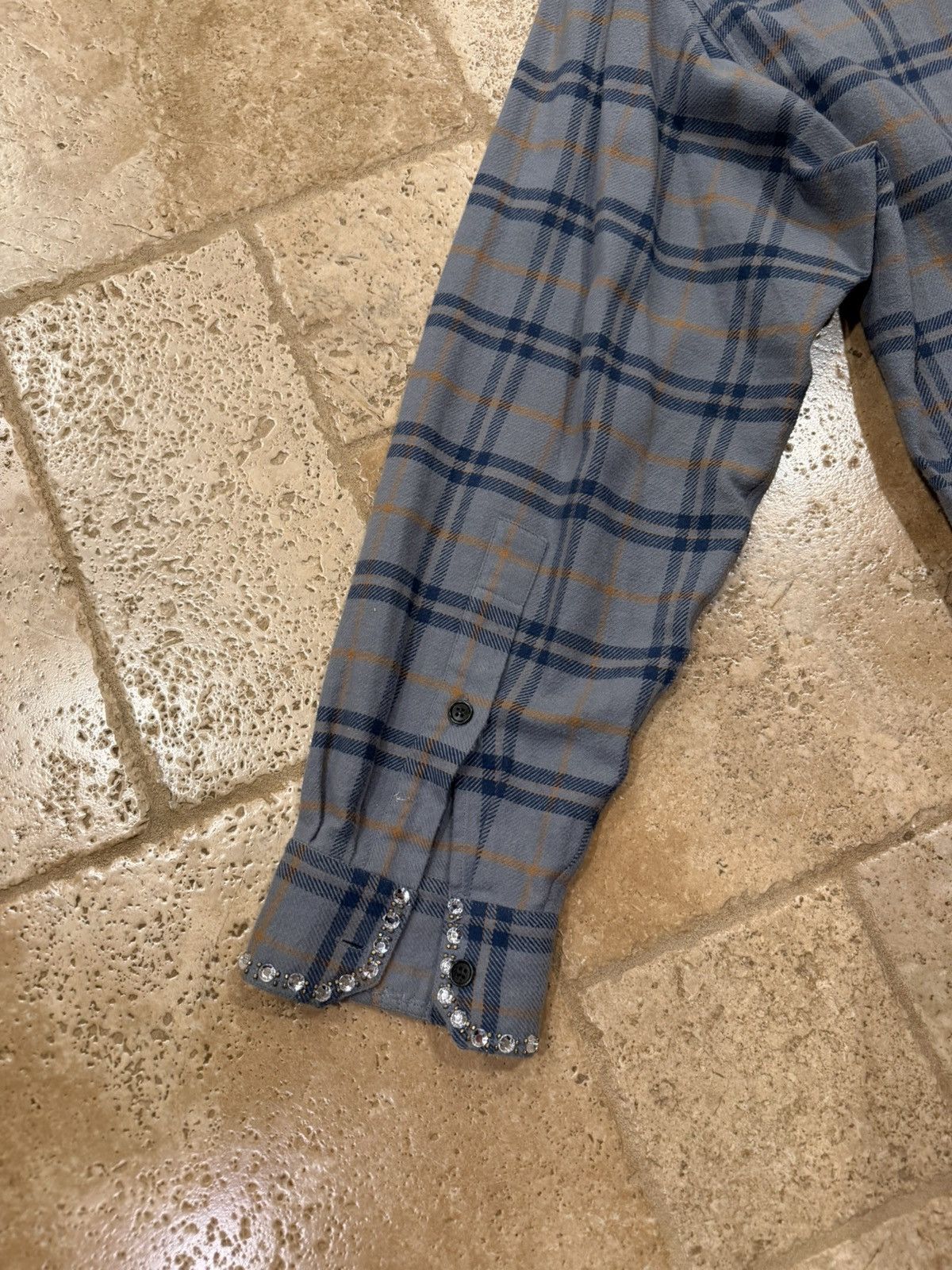 Dries Van Noten Dries Van Noten Carwick Embellsihed Crystals Plaid Shirt Size US L / EU 52-54 / 3 - 14 Thumbnail