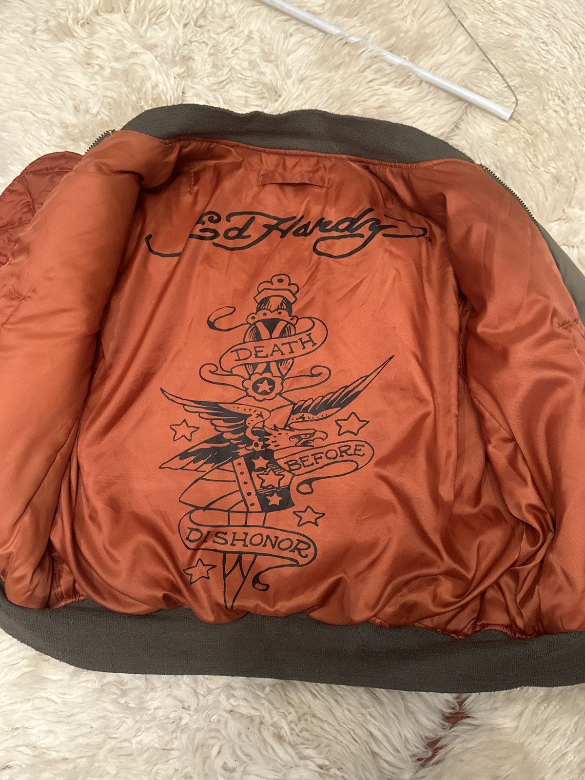 Ed Hardy × Japanese Brand × Vintage Ed Hardy rare design jacket Size M / US 6-8 / IT 42-44 - 4 Thumbnail