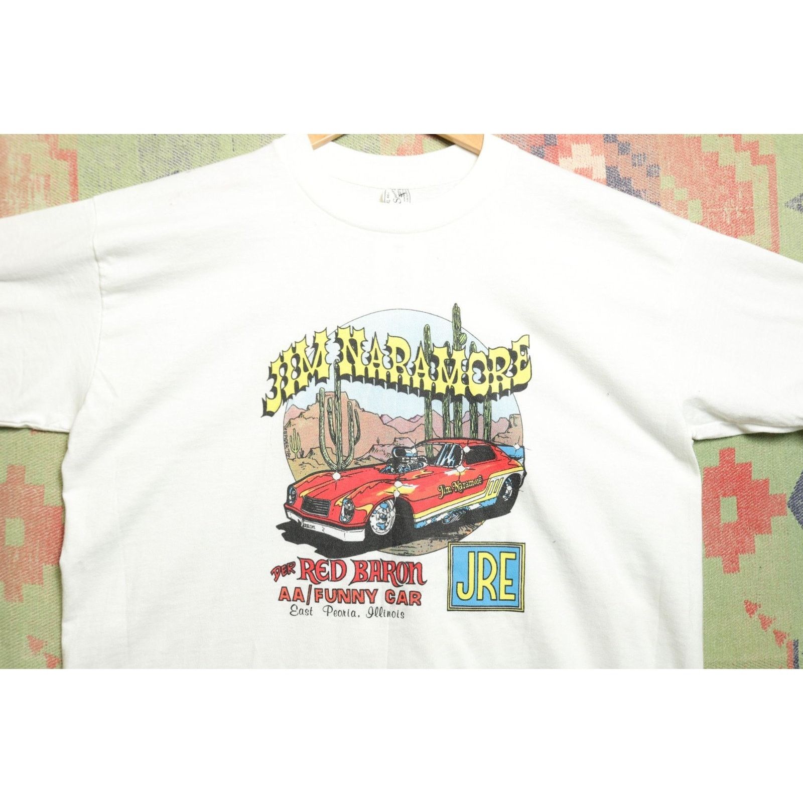 Vintage Jim Naramore Red baron Vintage Racing T Shirt XL 70s True Size US XL / EU 56 / 4 - 2 Thumbnail