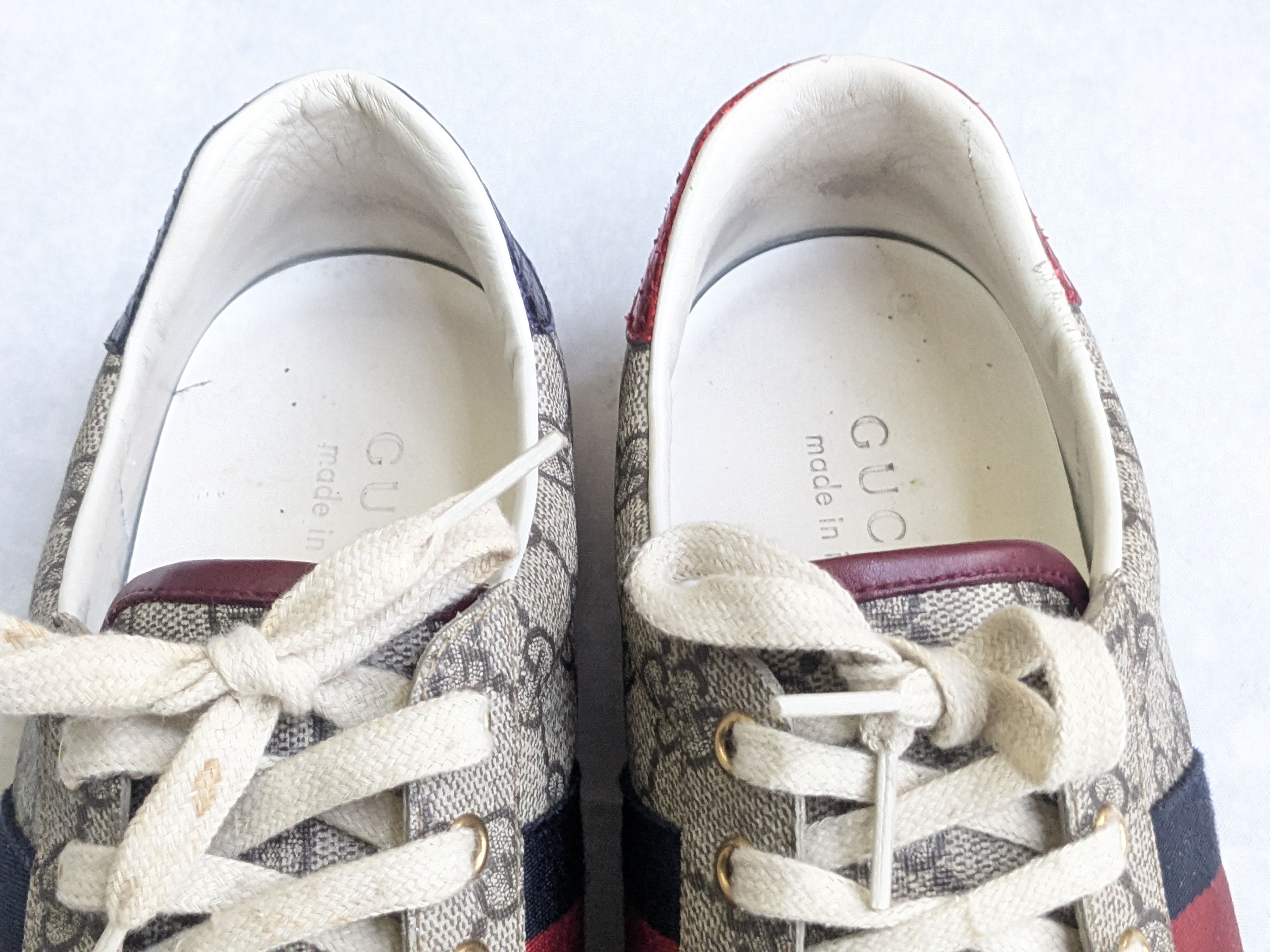 Gucci Gucci Ace Supreme Sneakers Red Monogram GG Logo 7 Size US 7 / EU 40 - 2 Thumbnail