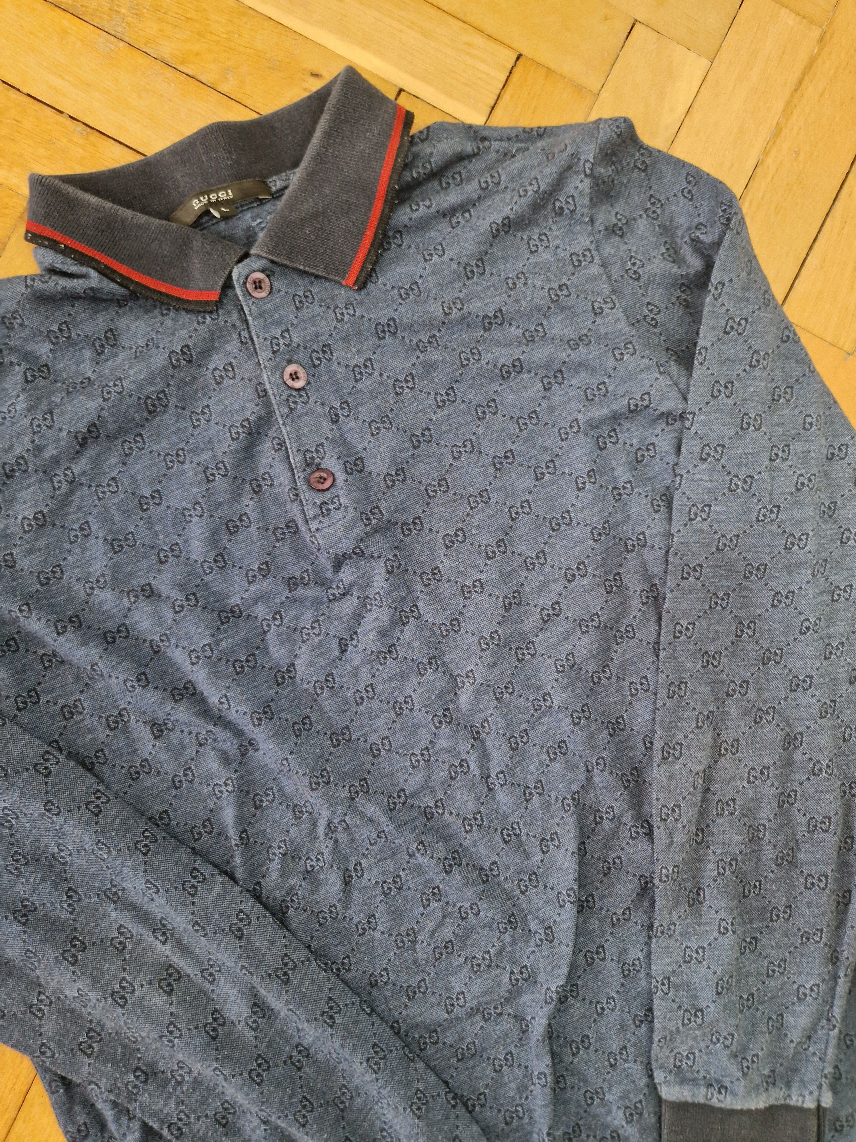 Gucci Gucci monogram longsleeve polo shirt Size US L / EU 52-54 / 3 - 2 Thumbnail
