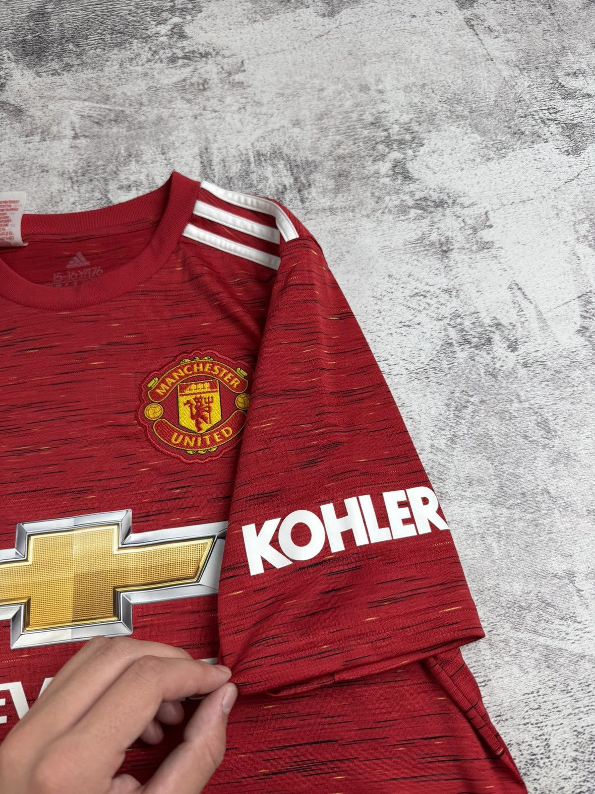 Adidas Manchester United 2020/2021 Men’s Small Red Adidas Soccer Football Shirt Jersey Size US S / EU 44-46 / 1 - 7 Thumbnail