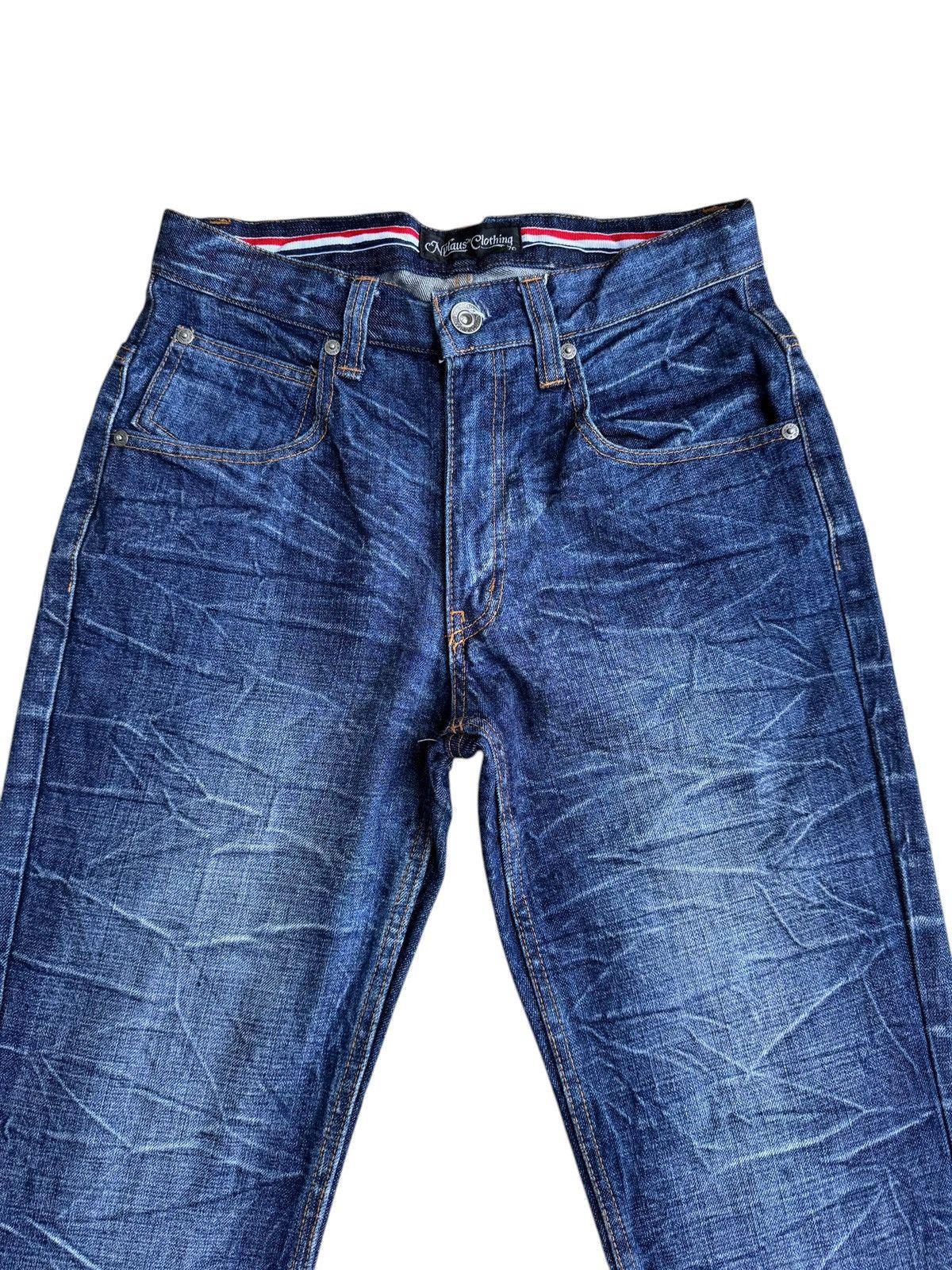 Japanese Brand × Le Grande Bleu (L.G.B.) × Tornado Mart 🔥Japanese Brand Nylaus Double Waist Buckle BackJeans Size US 29 - 4 Thumbnail