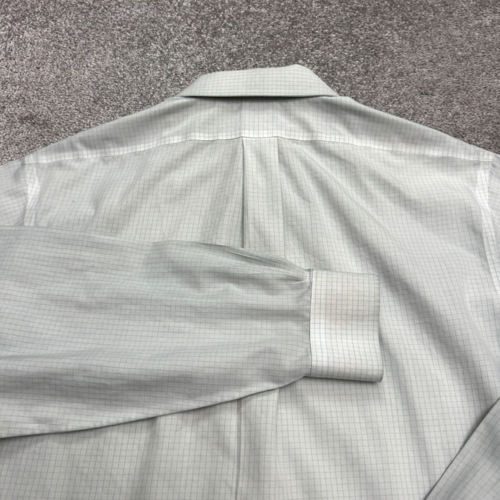 Brooks Brothers Brooks Brothers Dress Shirt Mens 16.5/36 Blue White Check Cotton Non-Iron Regular Size 46R - 6 Thumbnail