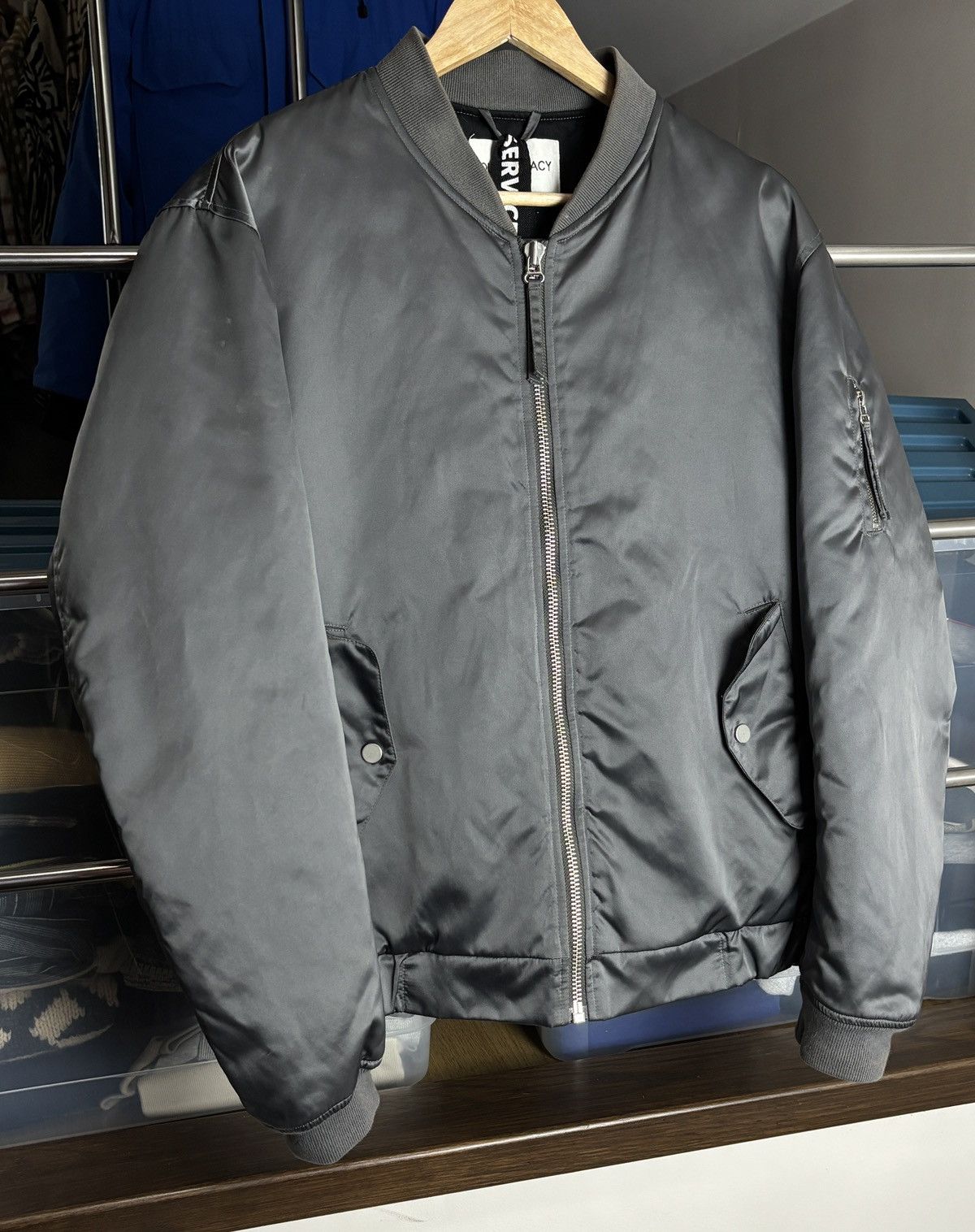 Our Legacy Our Legacy Steel Boxy Bomber Jacket Size US M / EU 48-50 / 2 - 2 Thumbnail