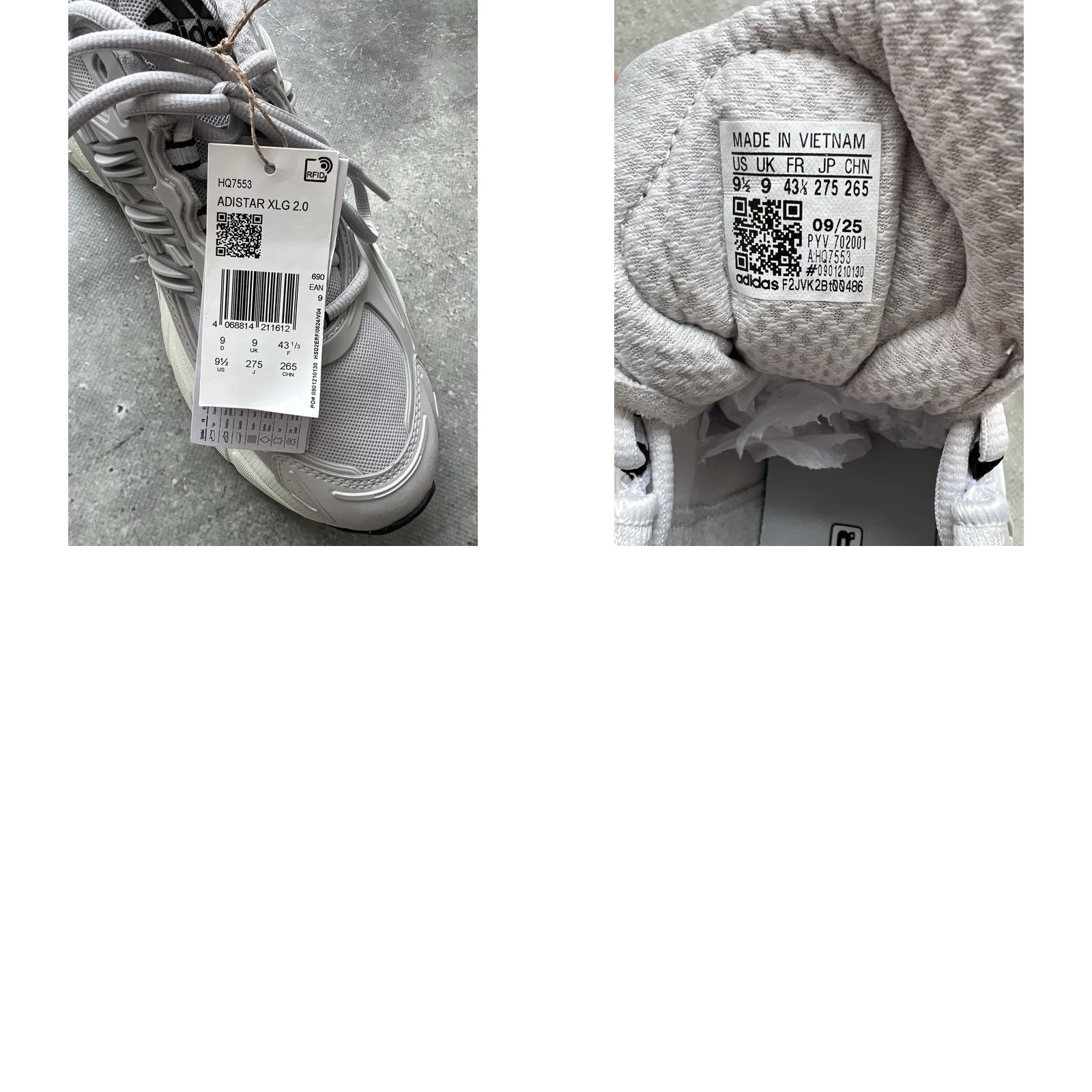 Adidas ADIDAS adistar XLG 2.0 'SQUID' GREY SILVER HQ7553 SIZE US 9.5 UK 9 EU 43.5 SHOE Sneaker Men Adult US 9.5 43 1/3 Grey 90s (if applicable) Size US 9 / EU 42 - 8 Thumbnail