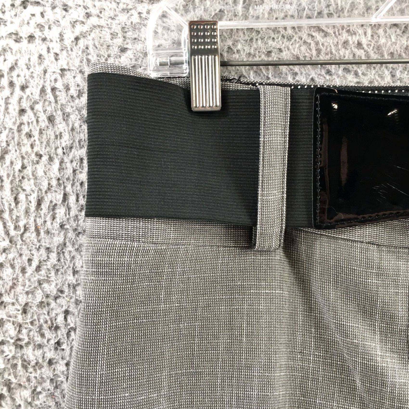 Vintage Maurices Trouser Pants Womens 9/10 Gray Plaid Hook & Loop Zip Fly Casual Shirt? Size 30" / US 8 / IT 44 - 3 Thumbnail