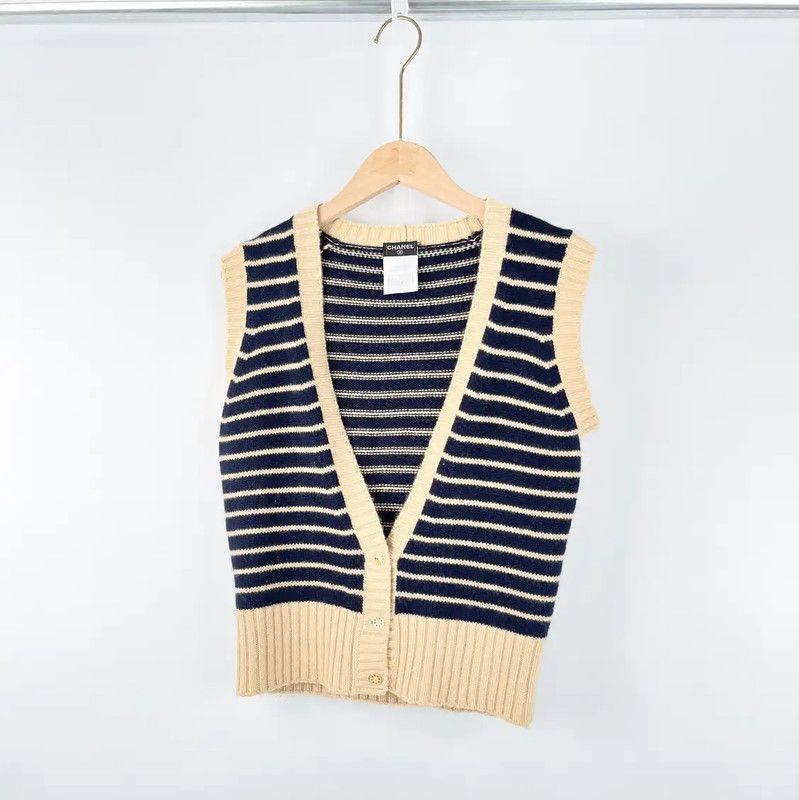 Chanel Chanel Color Block Women's Sweater 0089 Size M / US 6-8 / IT 42-44 - 1 Thumbnail