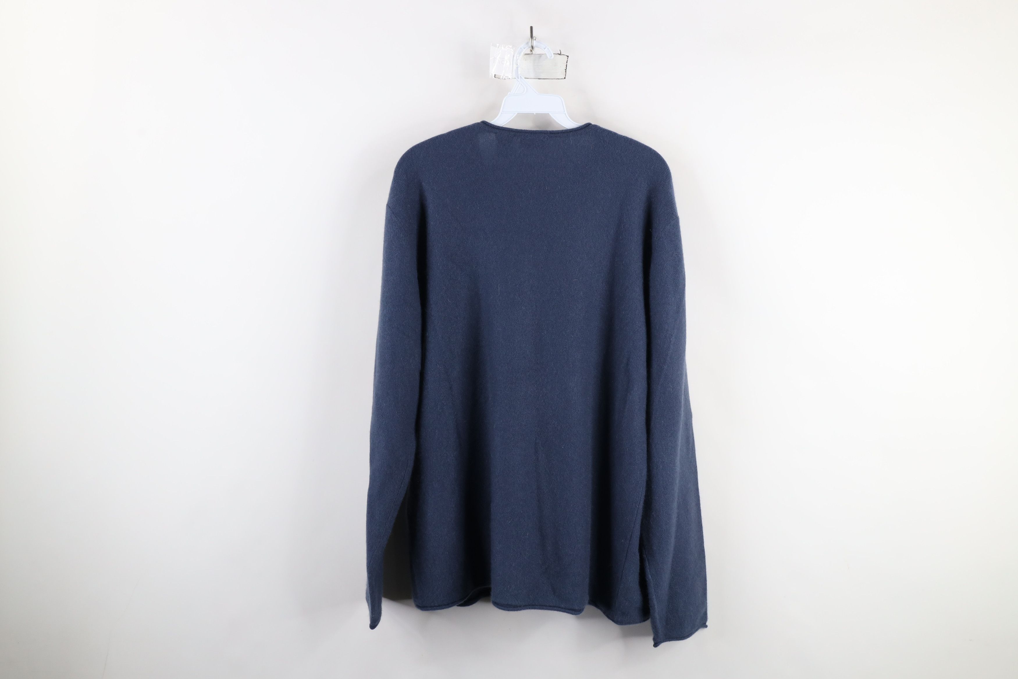 Vintage Vintage 90s Streetwear Marled Cashmere Knit Sweater Blue Size US L / EU 52-54 / 3 - 9 Thumbnail