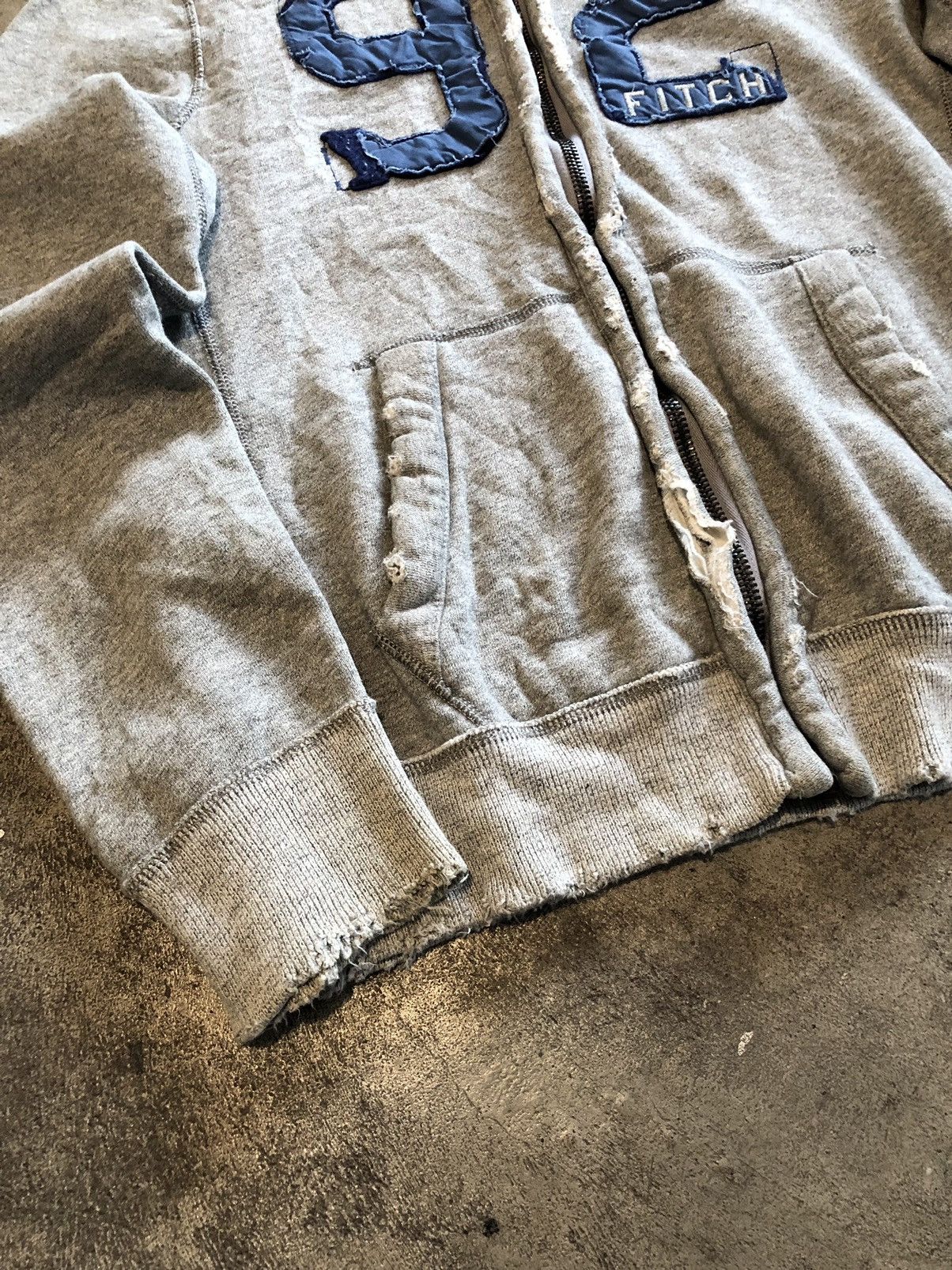 If Six Was Nine JAPANESE ABERCROMBIE & FITCH DISTRESSED ZIP HOODIE LGB STYLE Size US XL / EU 56 / 4 - 5 Thumbnail