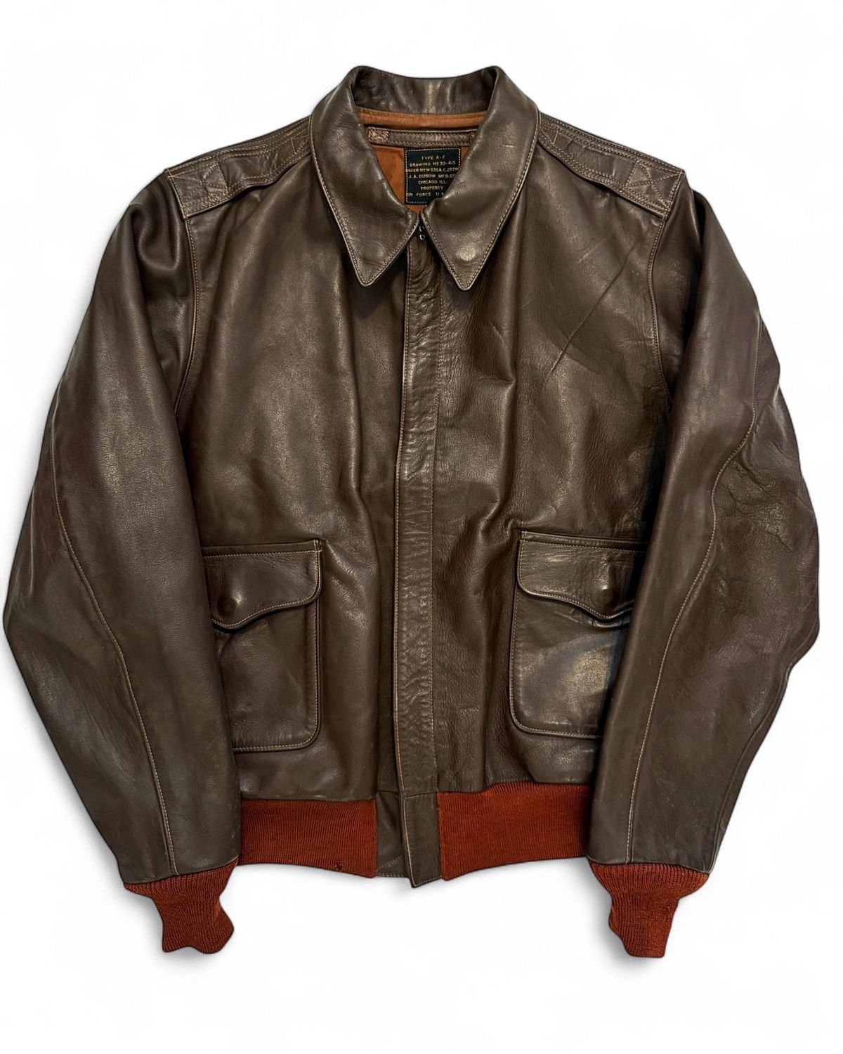 Other LOST WORLDS Painted Dubow A-2 Horse Leather Flight Jacket Size US L / EU 52-54 / 3 - 2 Thumbnail